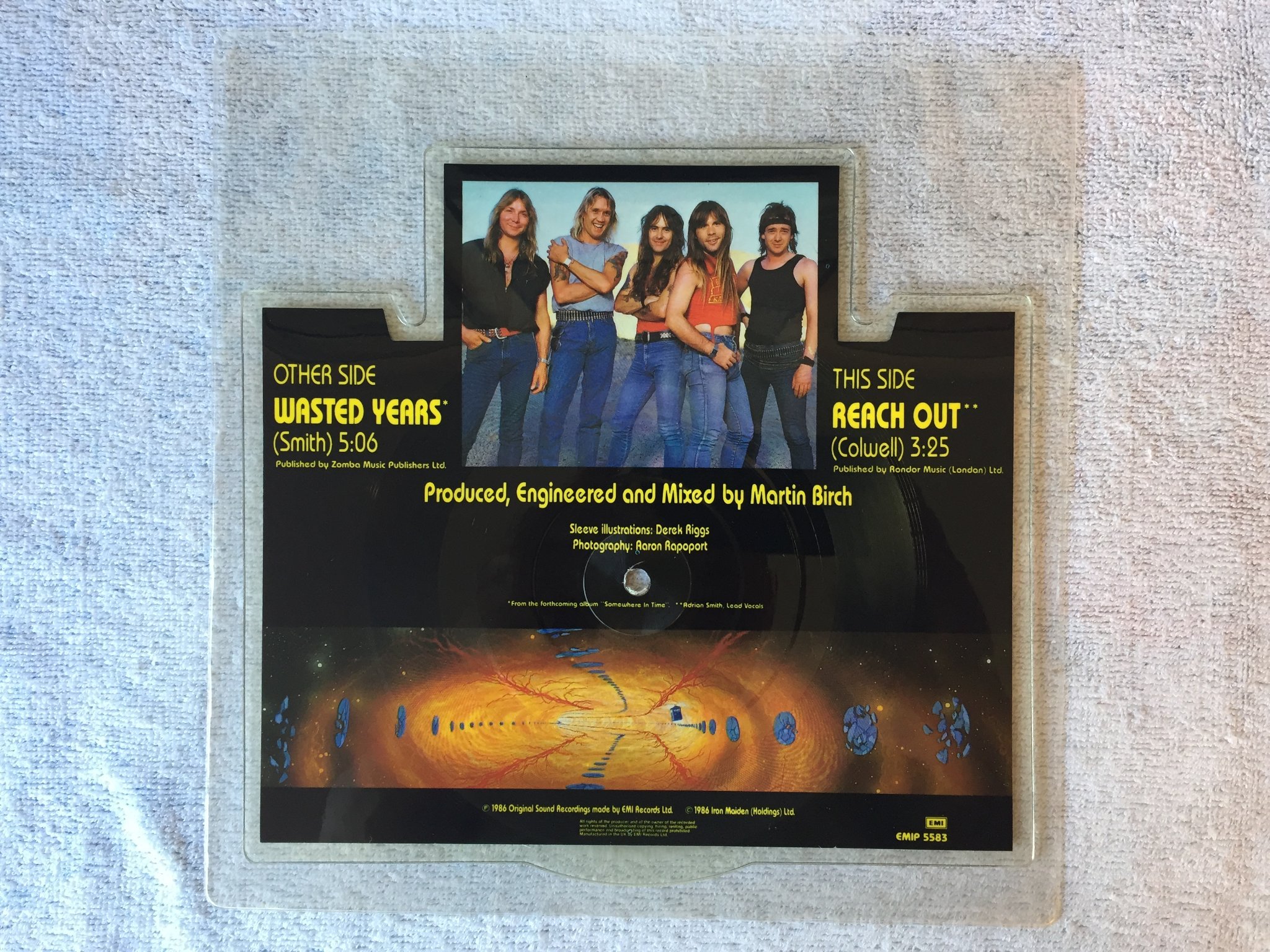 Omslagsbild för skivan IRON MAIDEN wasted years PICTURE DISC -86 EMI EMIP 5583 