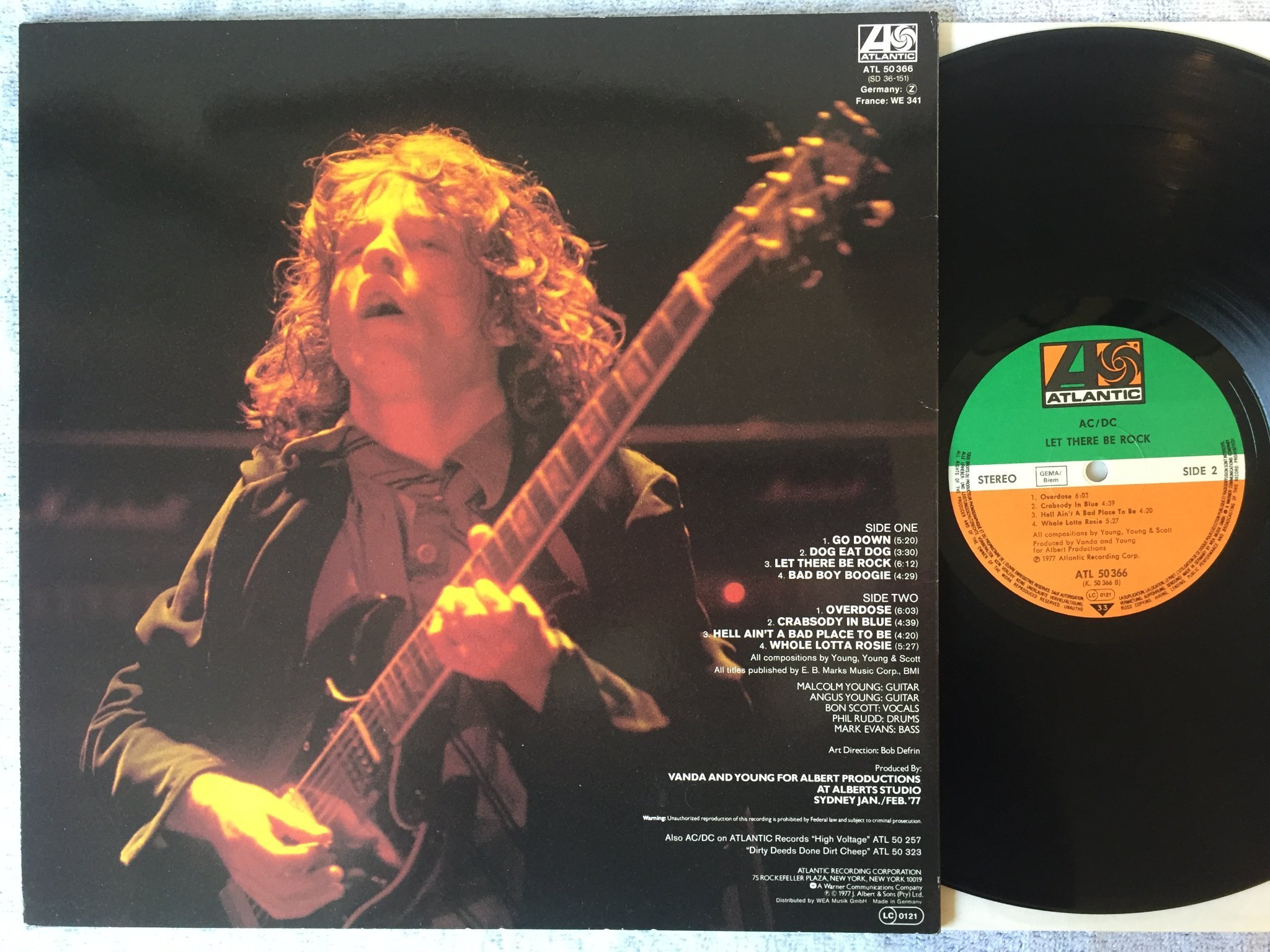 Omslagsbild för skivan AC/DC let there be rock LP Ger ATLANTIC ATL 50366