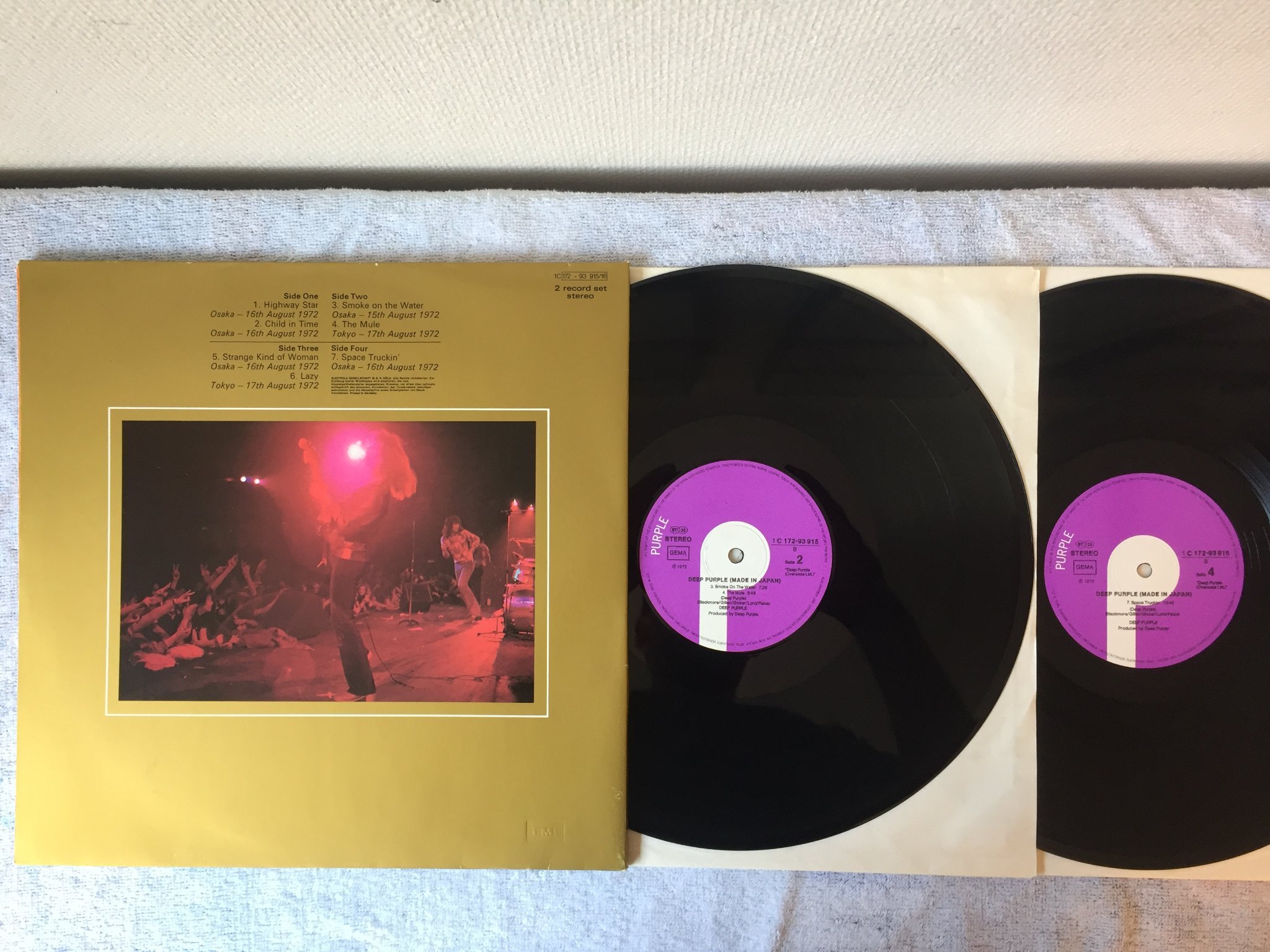 Omslagsbild för skivan DEEP PURPLE made in Japan 2xLP ger PURPLE 1C 172-93916