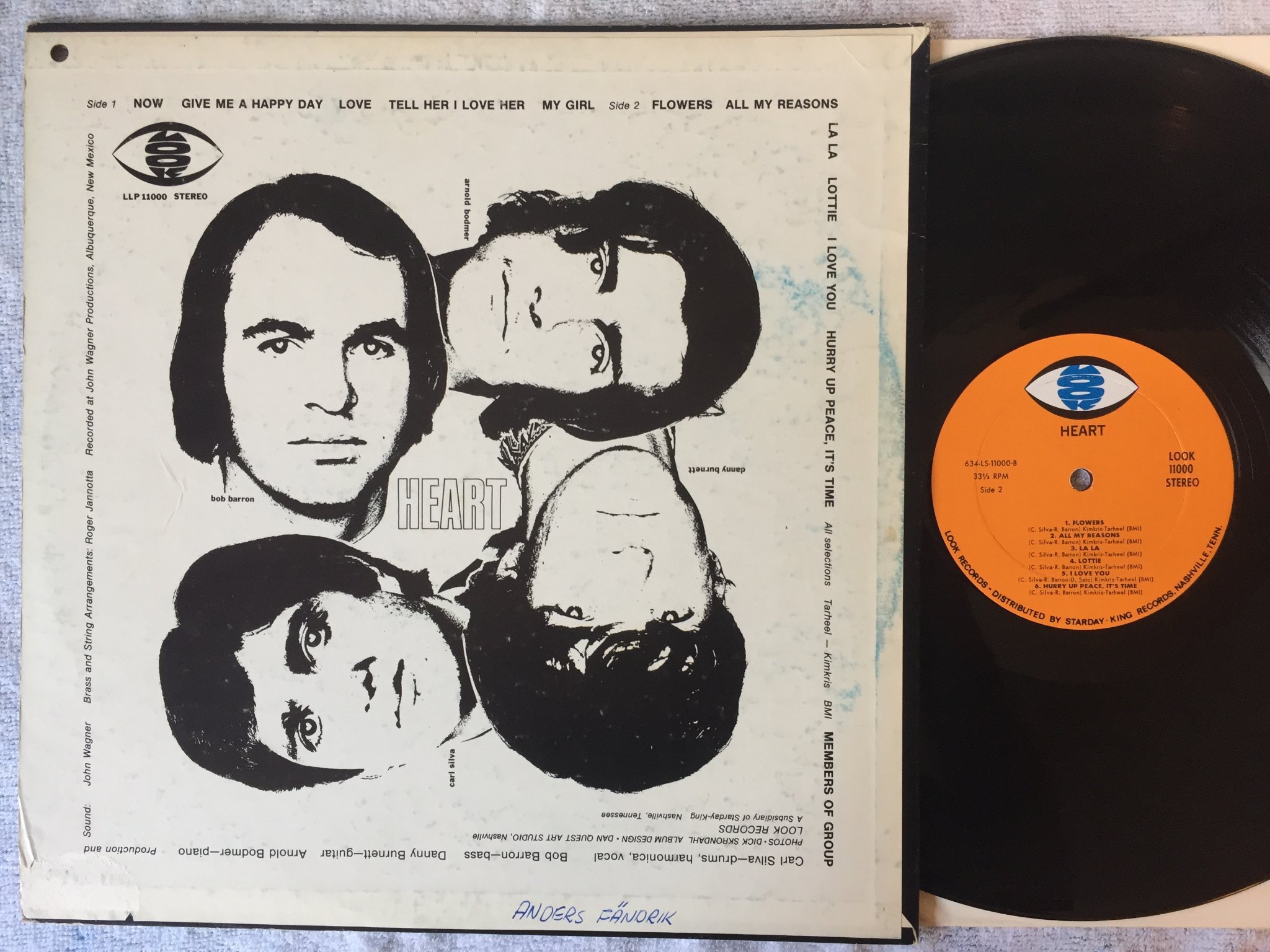 Omslagsbild för skivan HEART s/t LP -69 US LOOK 11000 