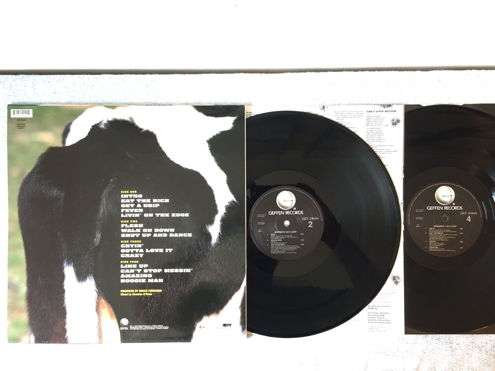 Omslagsbild för skivan AEROSMITH get a grip 2xLP -93 GEFFEN GEF 24444