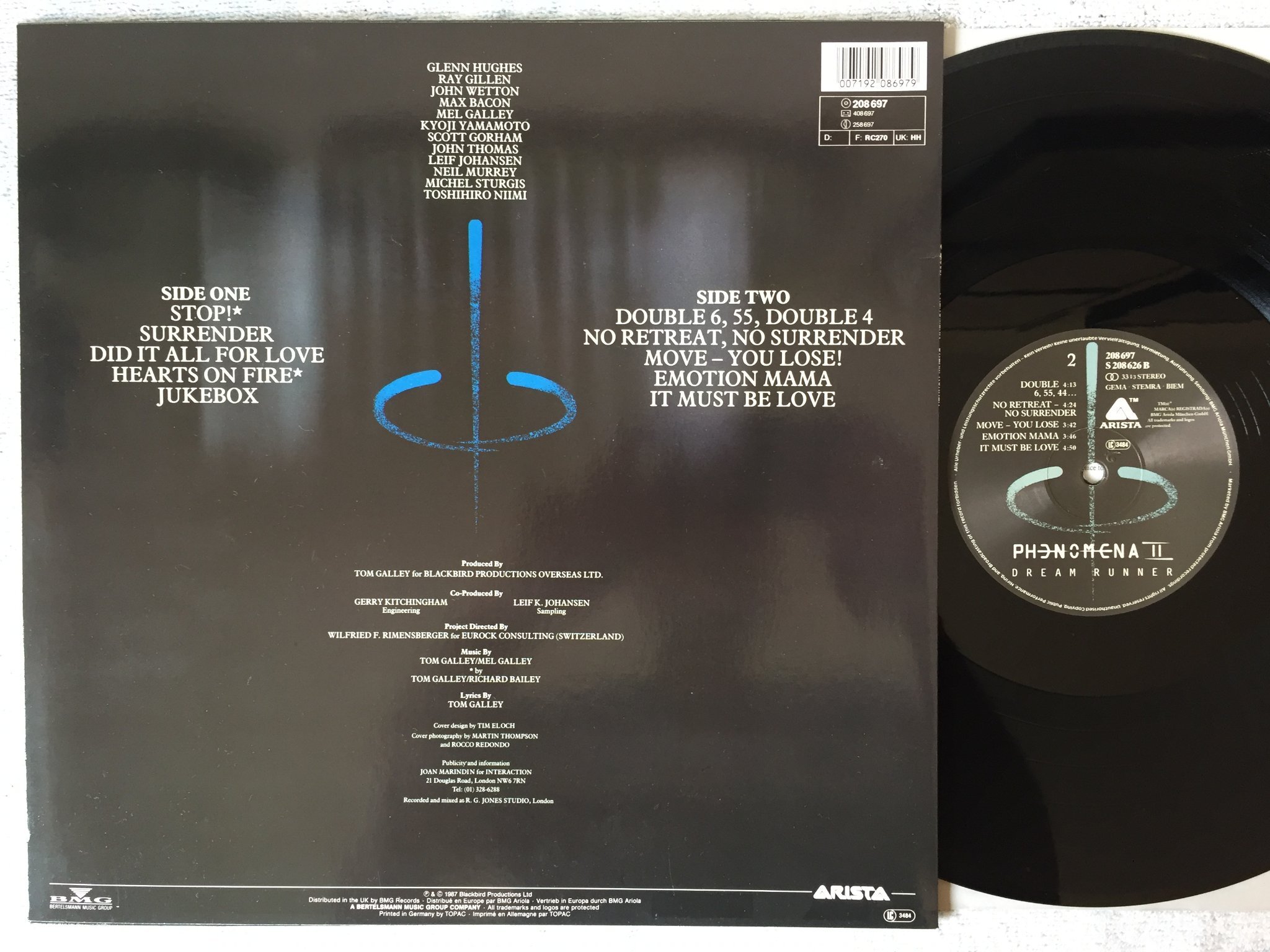 Omslagsbild för skivan PHENOMENA II dream runner LP Ger ARISTA 208697