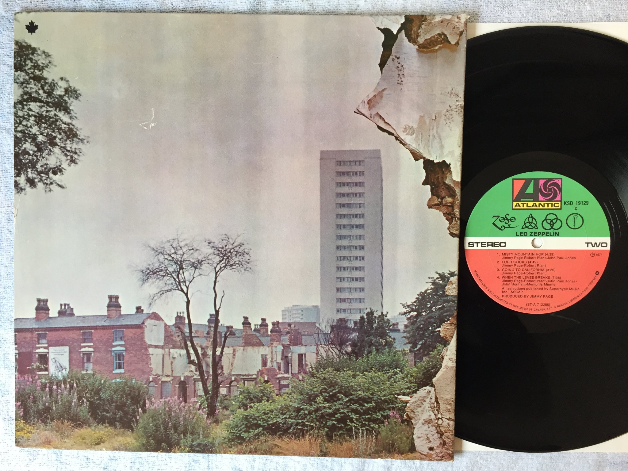 Omslagsbild för skivan LED ZEPPELIN LP Canada ATLANTIC KSD 19129 "stairway to heaven"