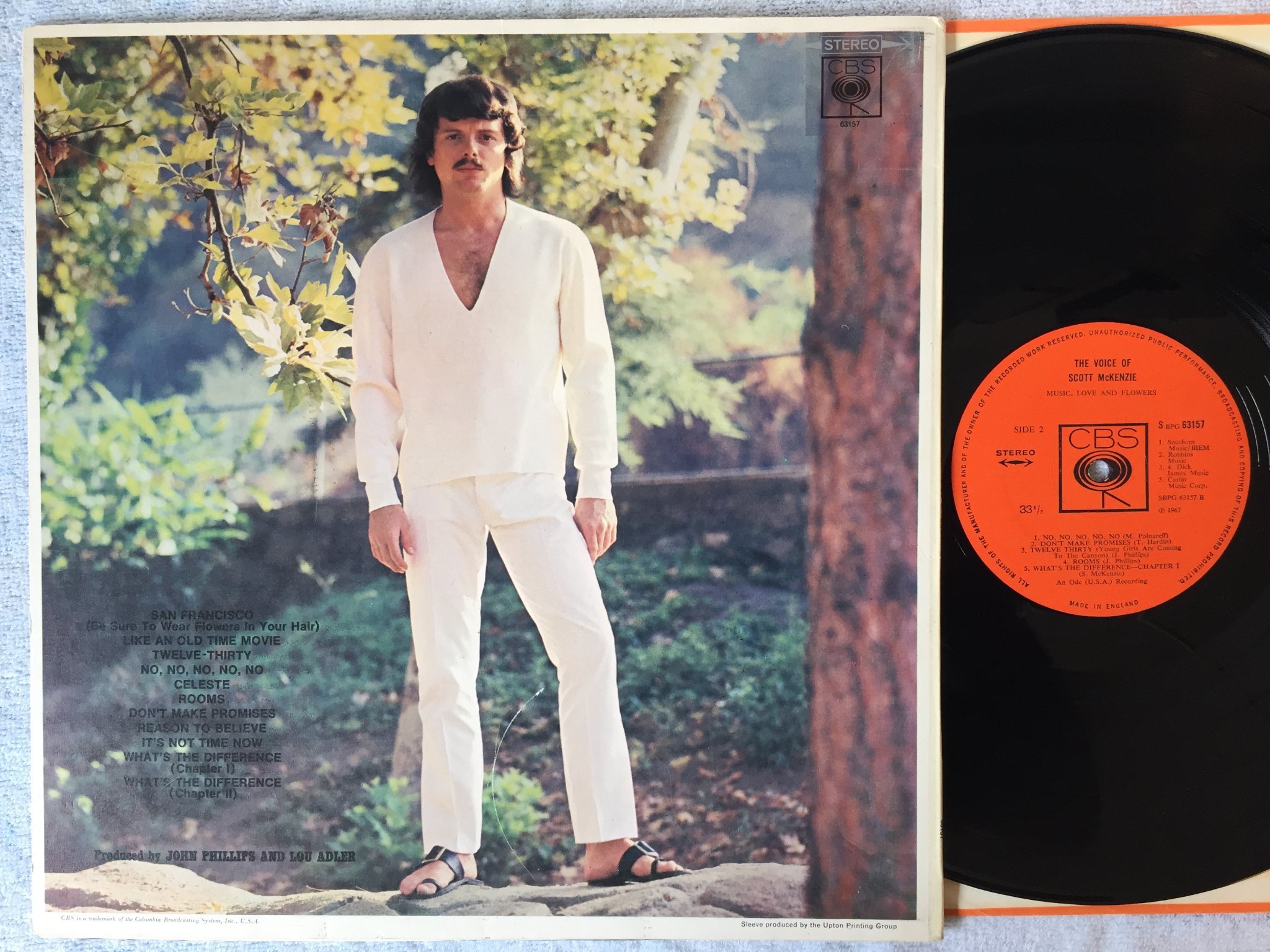 Omslagsbild för skivan SCOTT McKENZIE the voice of LP -67 UK CBS SBPG 63157