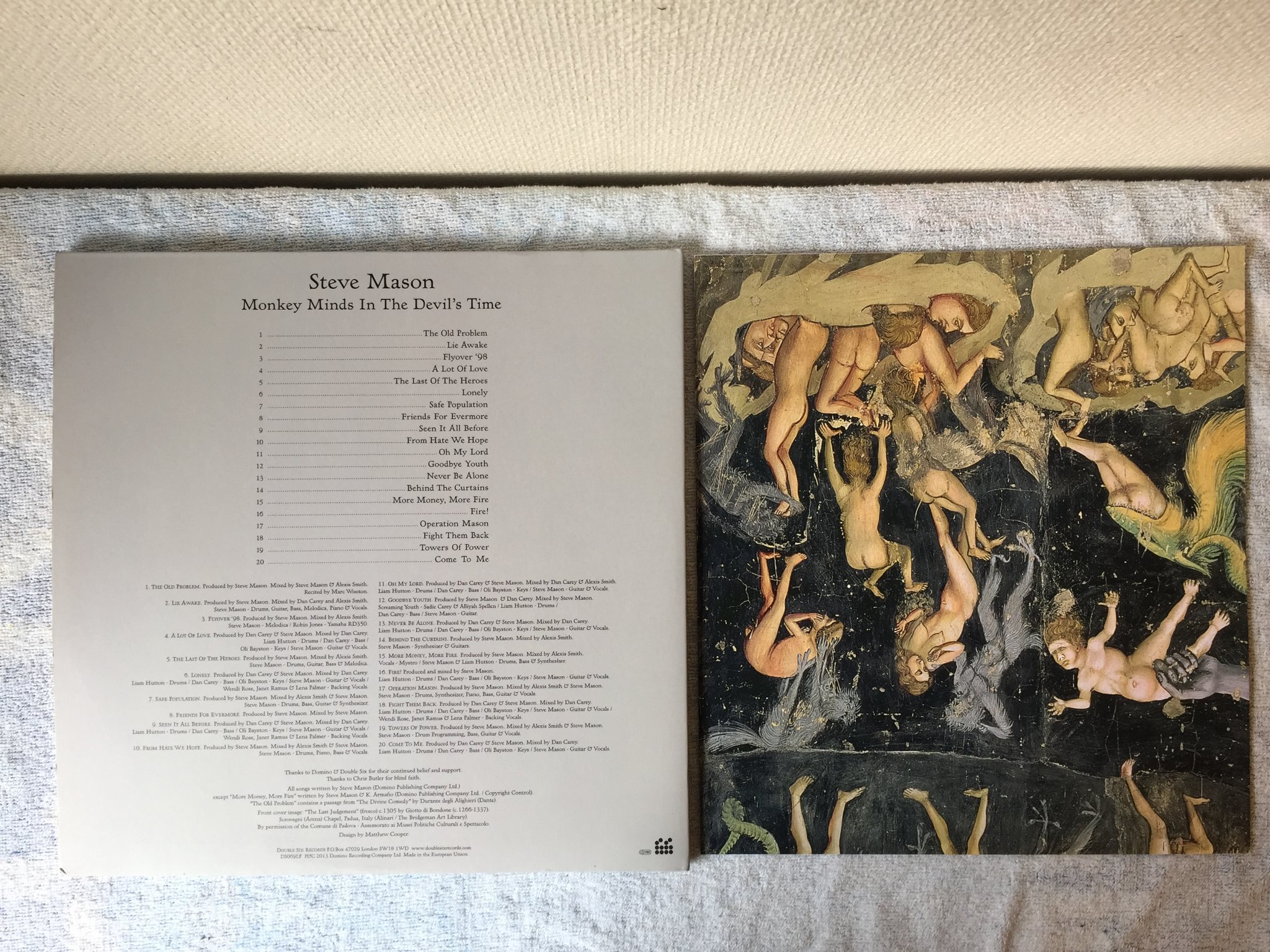 Omslagsbild för skivan STEVE MASON Monkey Minds In The Devil's Time 2xLP 2013 DS069LP