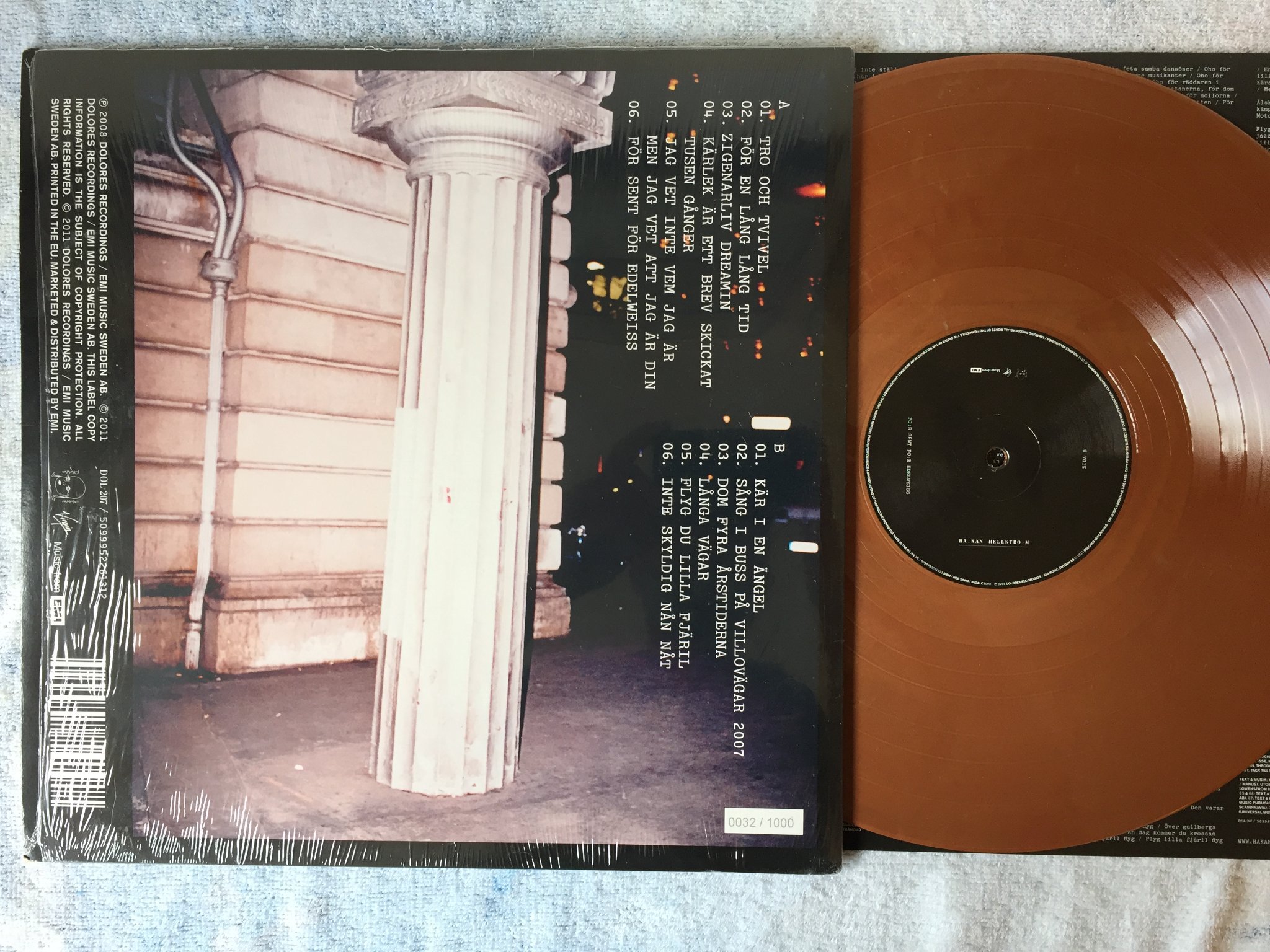 Omslagsbild för skivan HÅKAN HELLSTRÖM För Sent För Edelweiss LP DOL 207 Numbered & limited BRONZE 