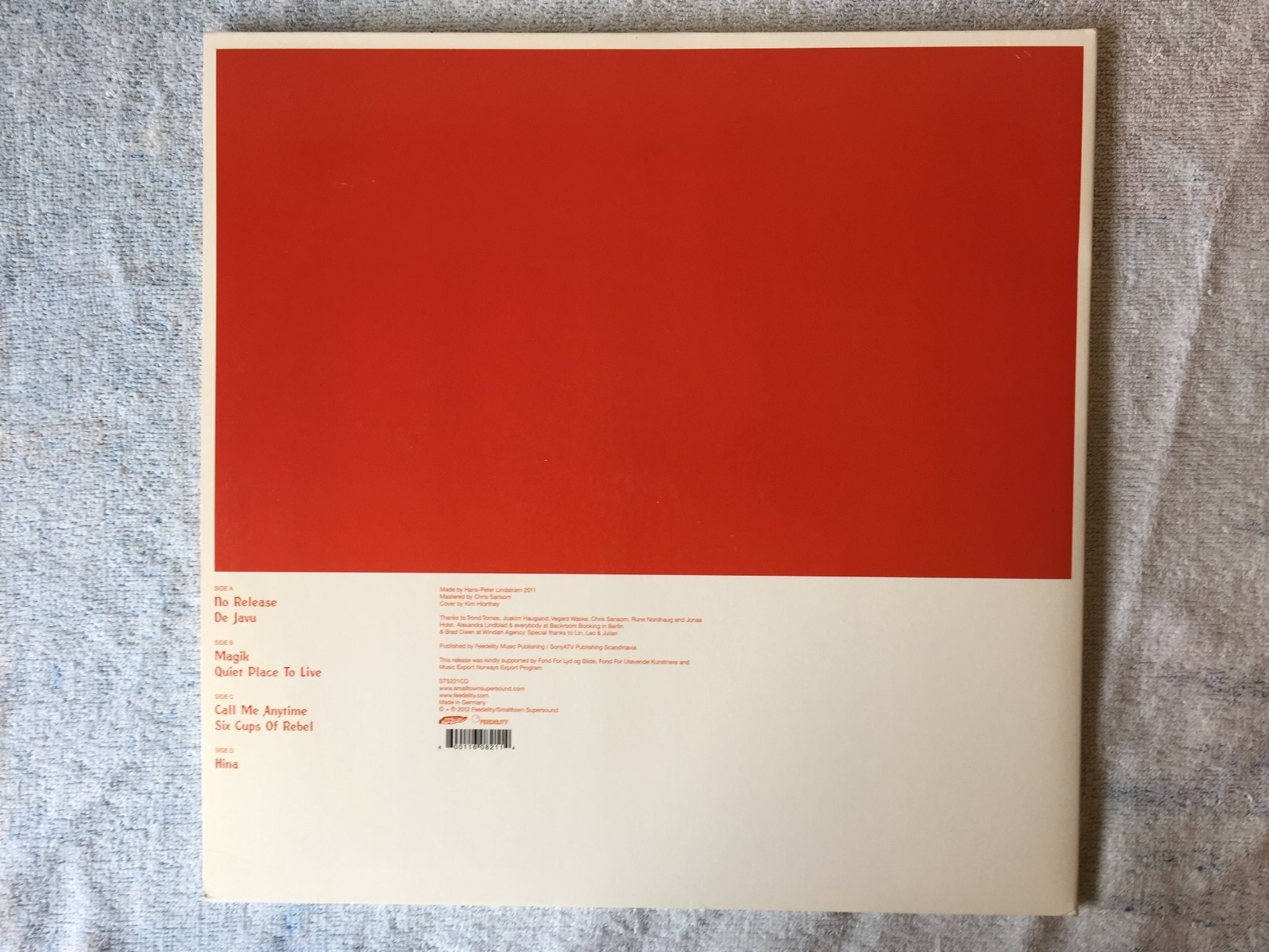 Omslagsbild för skivan LINDSTRØM six cups of rebel 2xLP Norway STS221LP incl CD LEFTFIELD