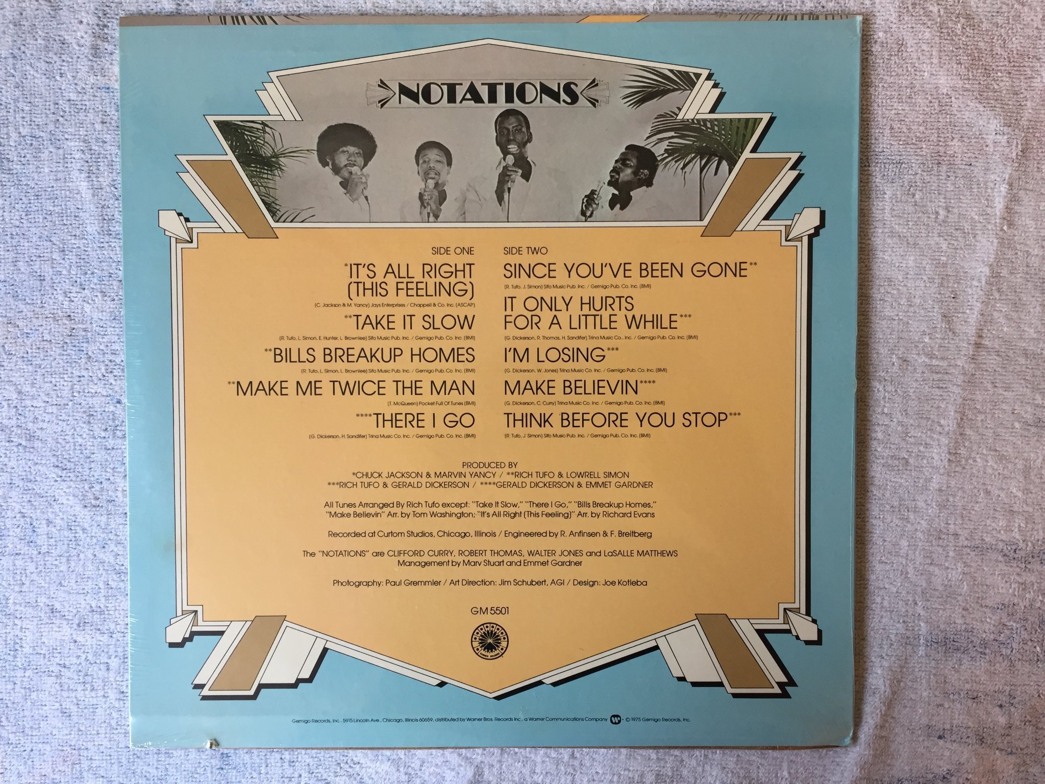 Omslagsbild för skivan NOTATIONS s/t LP -75 US GEMIGO GM-5501 Still Sealed