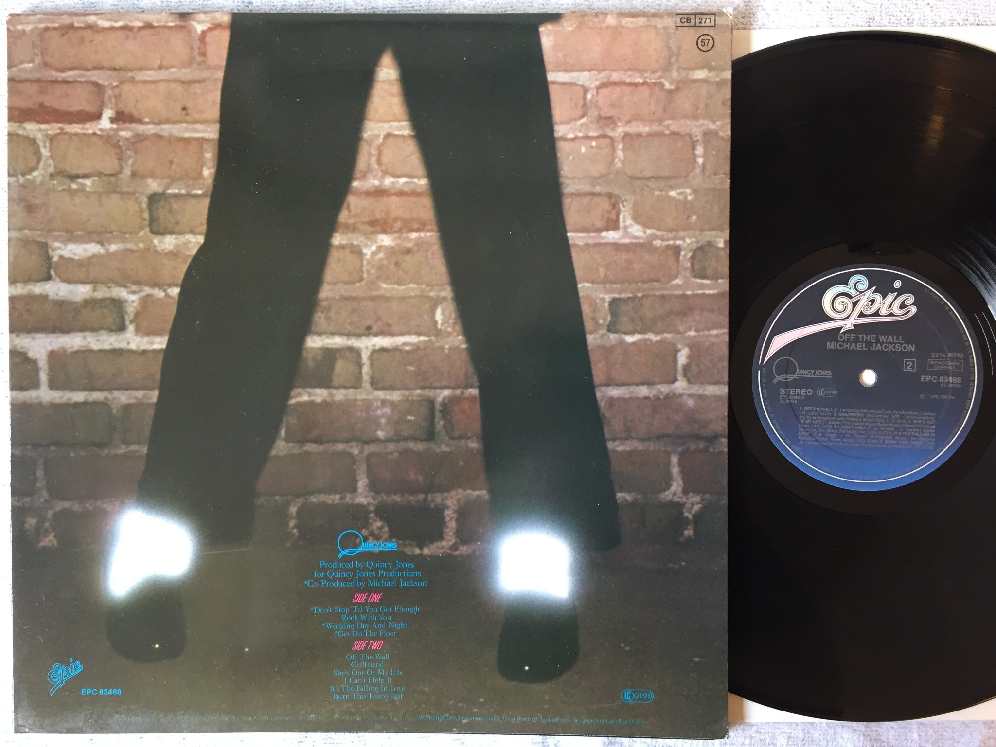 Omslagsbild för skivan MICHAEL JACKSON off the wall LP -79 Hol EPIC EPC 83468 Classic disco!!!