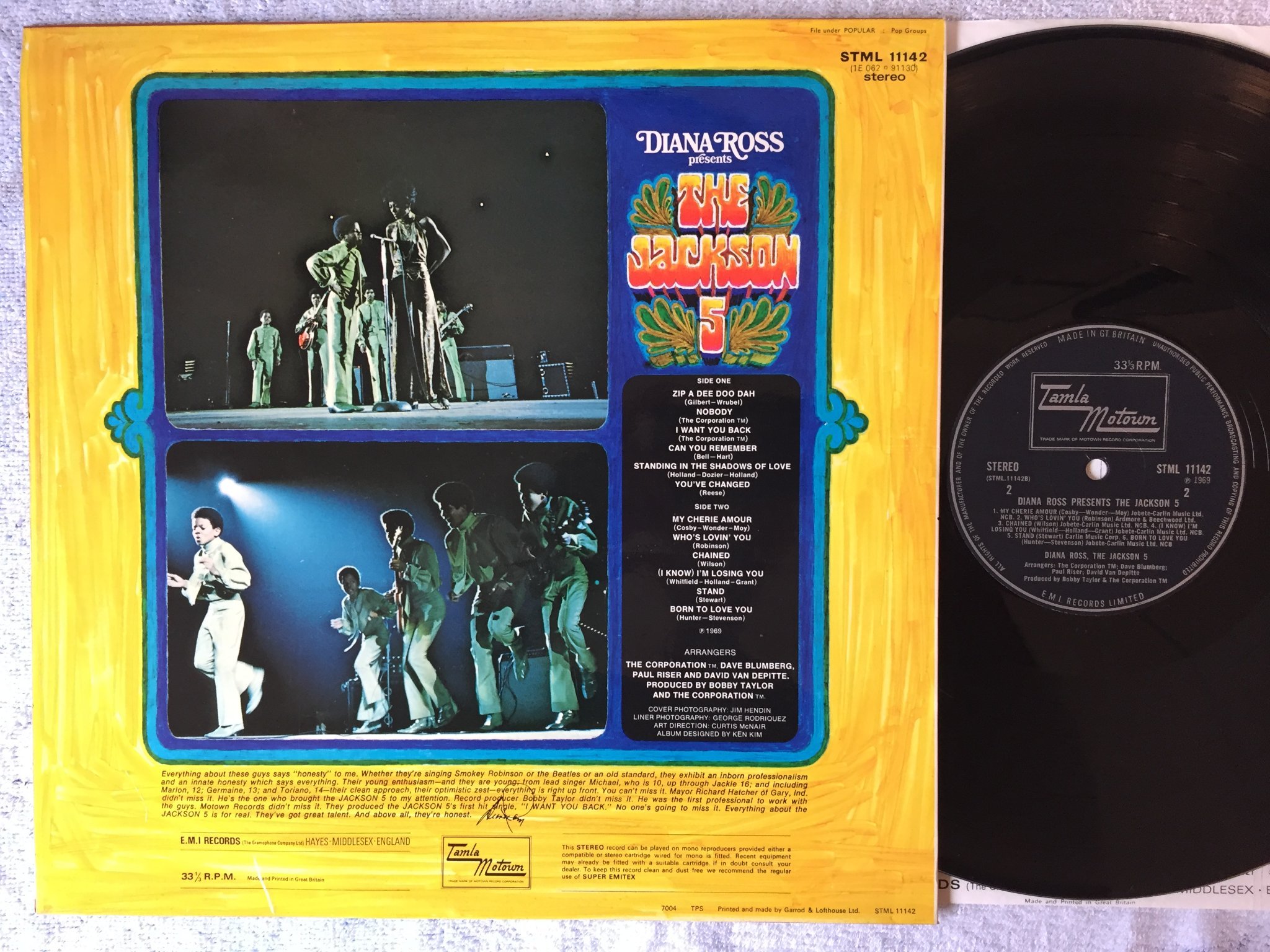 Omslagsbild för skivan THE JACKSON FIVE Diana Ross presents LP -69 UK TAMLA MOTOWN STML 11142