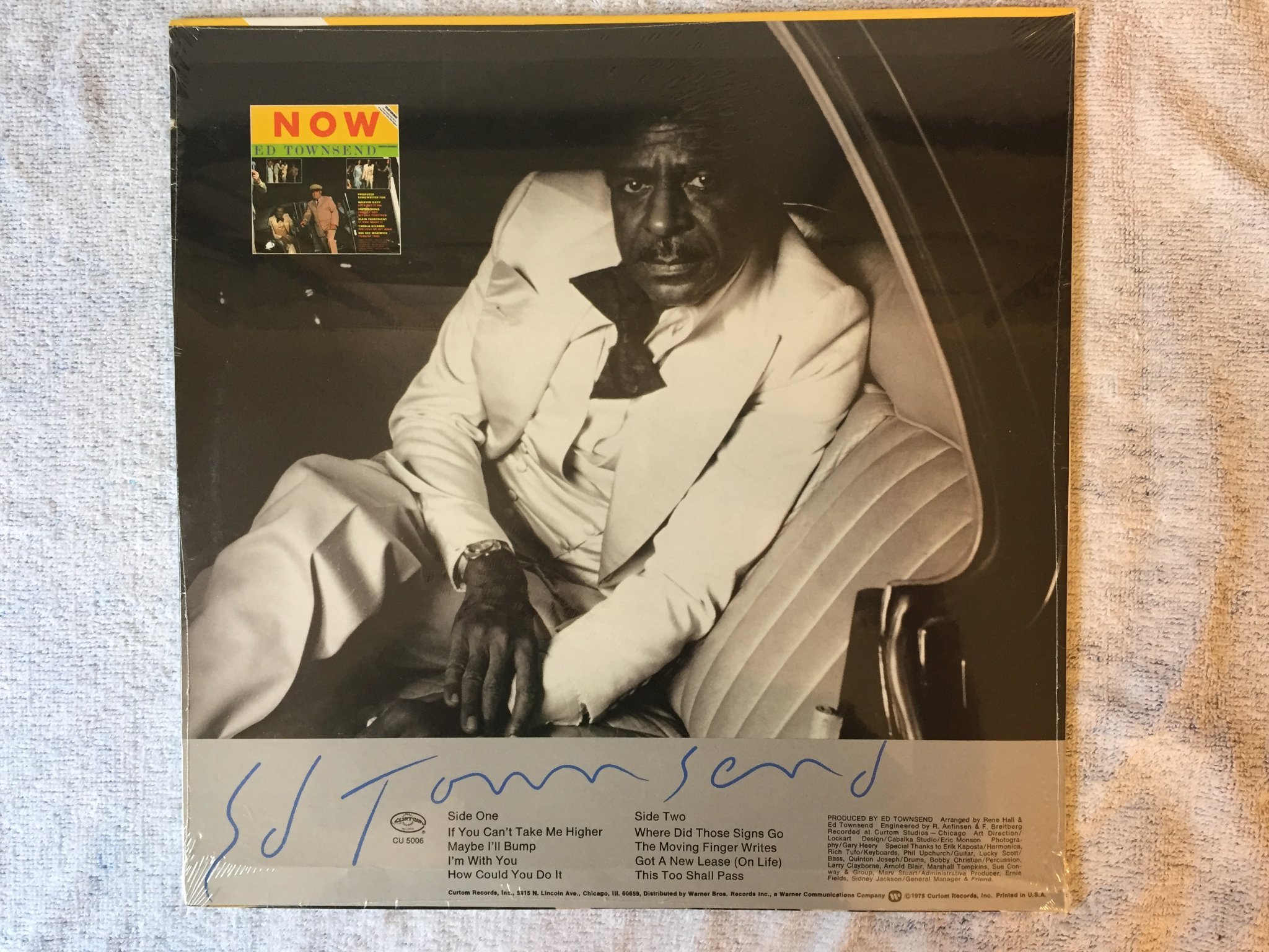 Omslagsbild för skivan ED TOWNSEND now LP -75 US CURTOM CU 5006 Still sealed