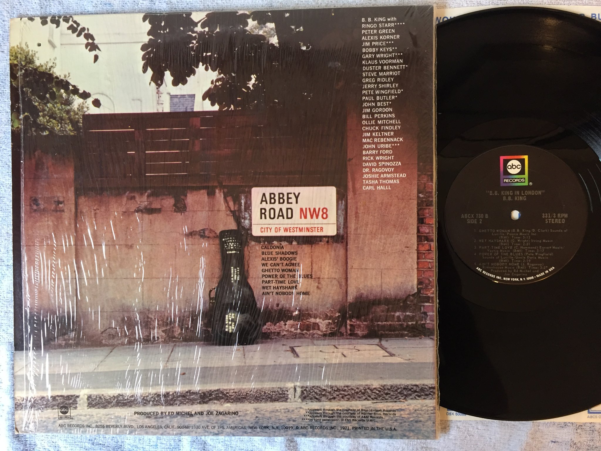 Omslagsbild för skivan BB KING in London LP US ABC RECORDS ABCX 730 