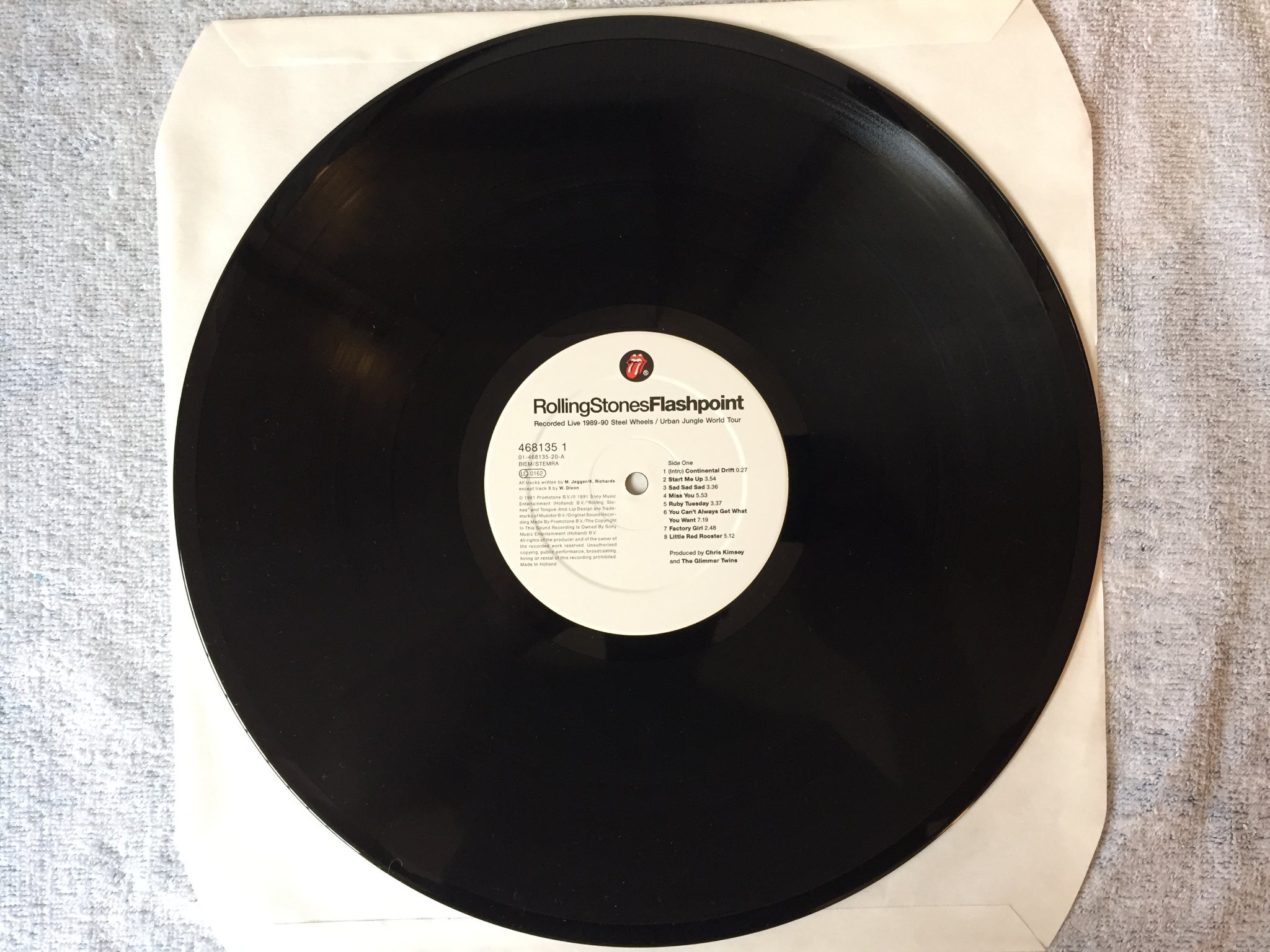 Omslagsbild för skivan ROLLING STONES flashpoints LP -91  HOL  468135 1