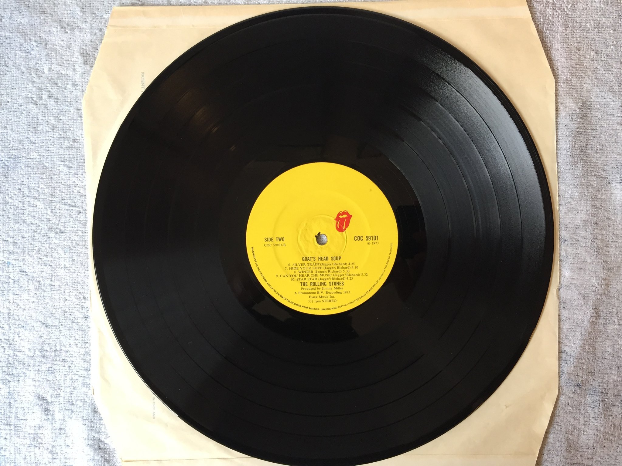 Omslagsbild för skivan ROLLING STONES goat's head soup LP -73 US COC 59101