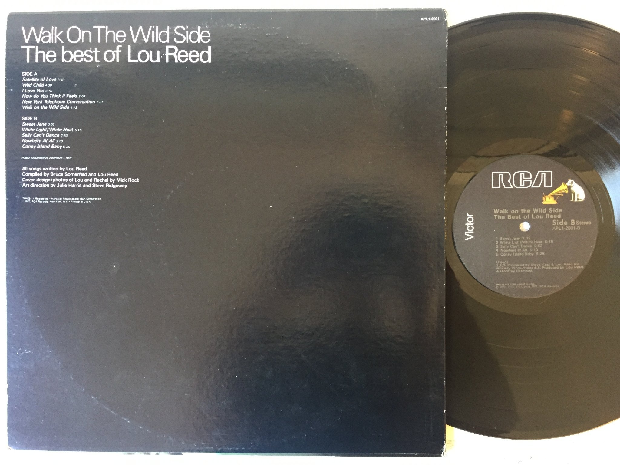 Omslagsbild för skivan LOU REED the best of / walk on the wild side LP US RCA APL1-2001