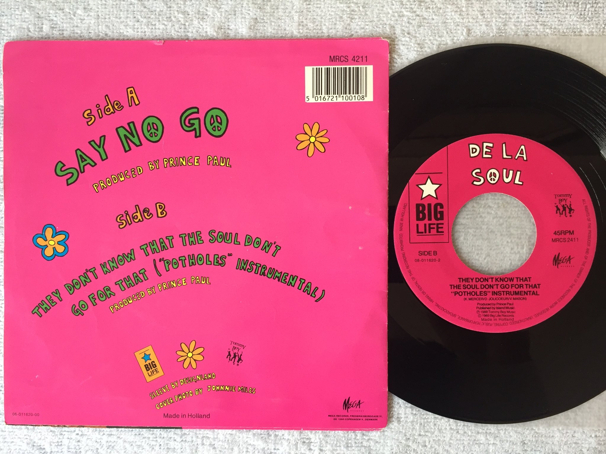 Omslagsbild för skivan DE LA SOUL say no go 7"single MEGA MRCS 2411