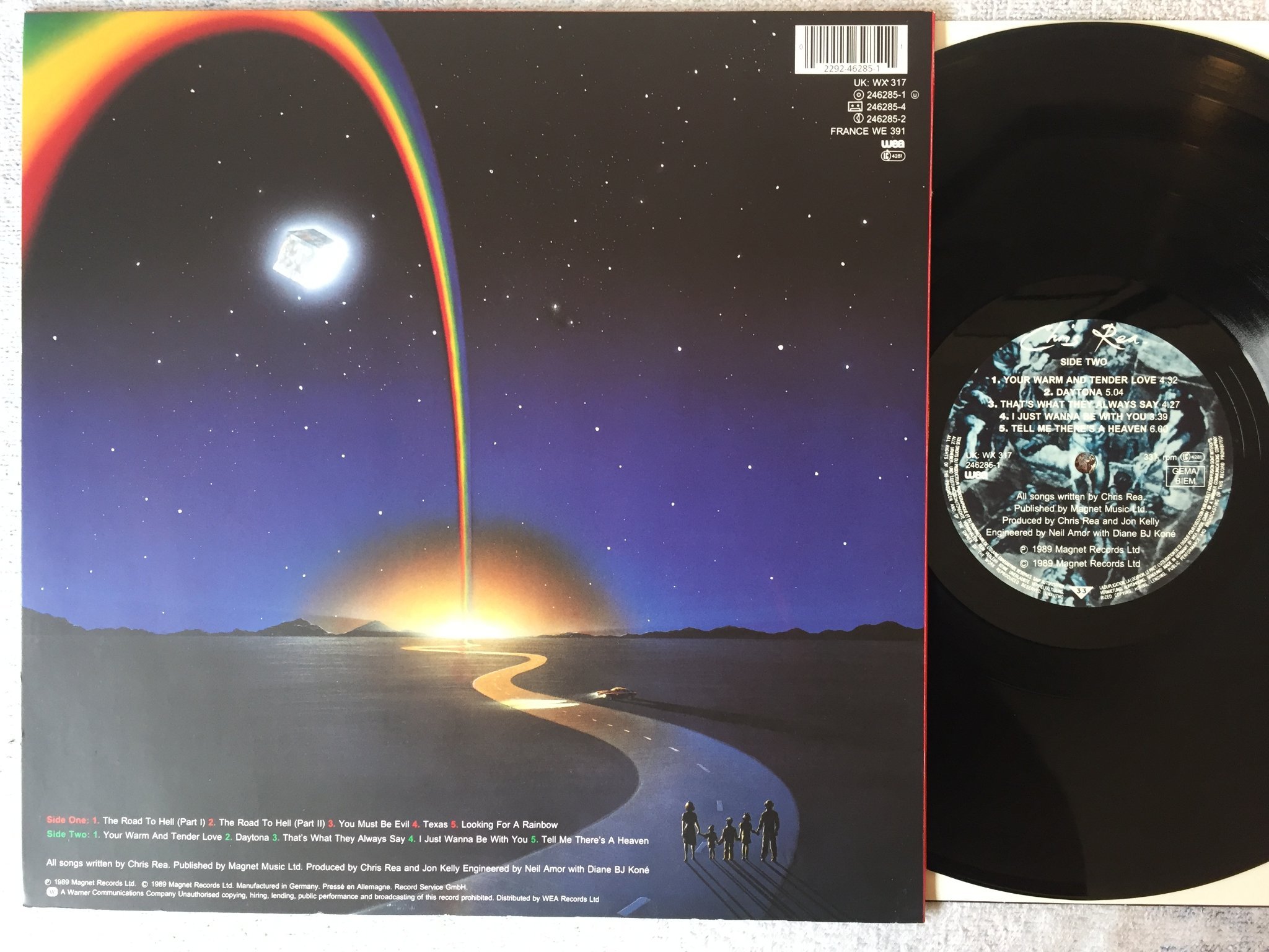 Omslagsbild för skivan CHRIS REA the road to hell LP -89 Ger MAGNET 246286-1