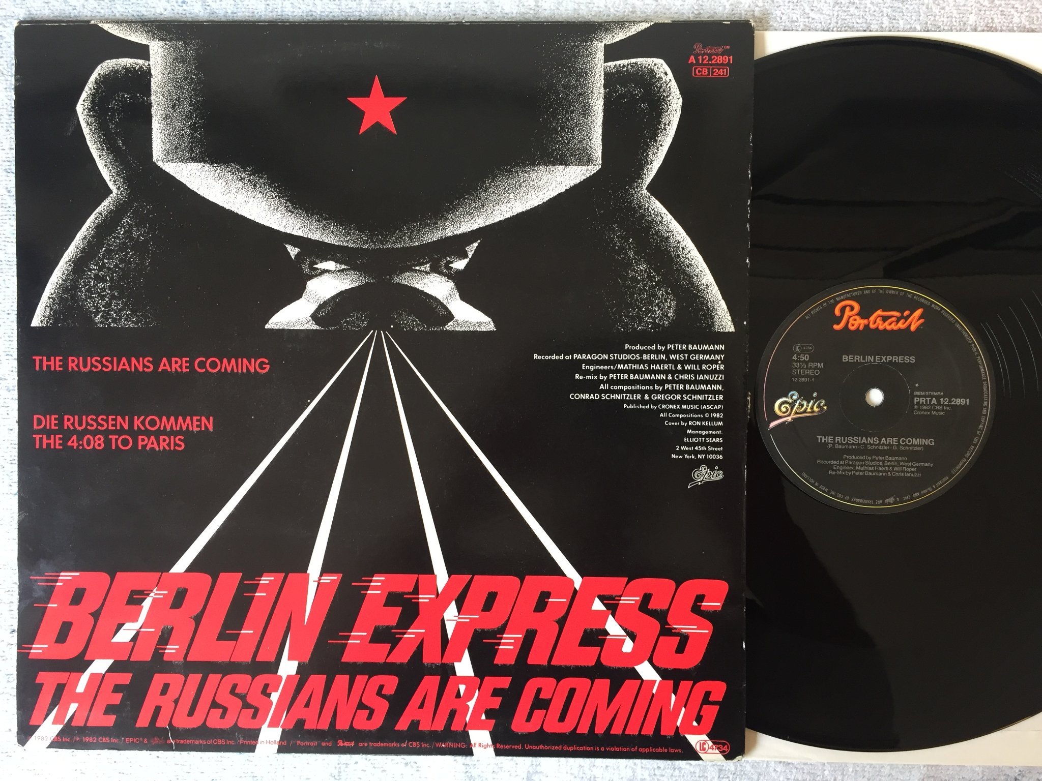 Omslagsbild för skivan BERLIN EXPRESS die russen kommen 12"EP -82 Hol PORTRAIT PRTA 122891