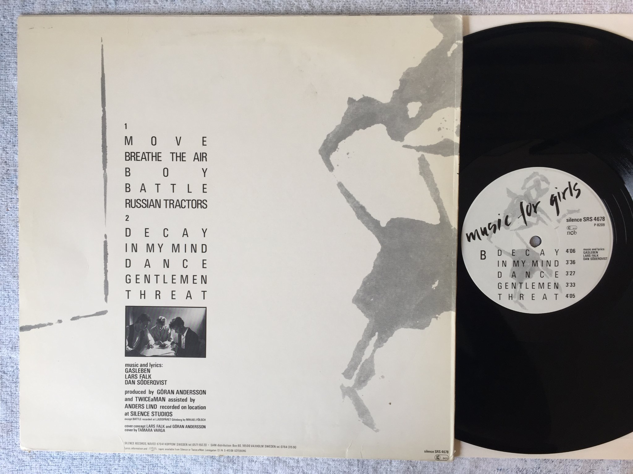 Omslagsbild för skivan TWICE A MAN music for girls LP -82 Swe SILENCE SRS 4678