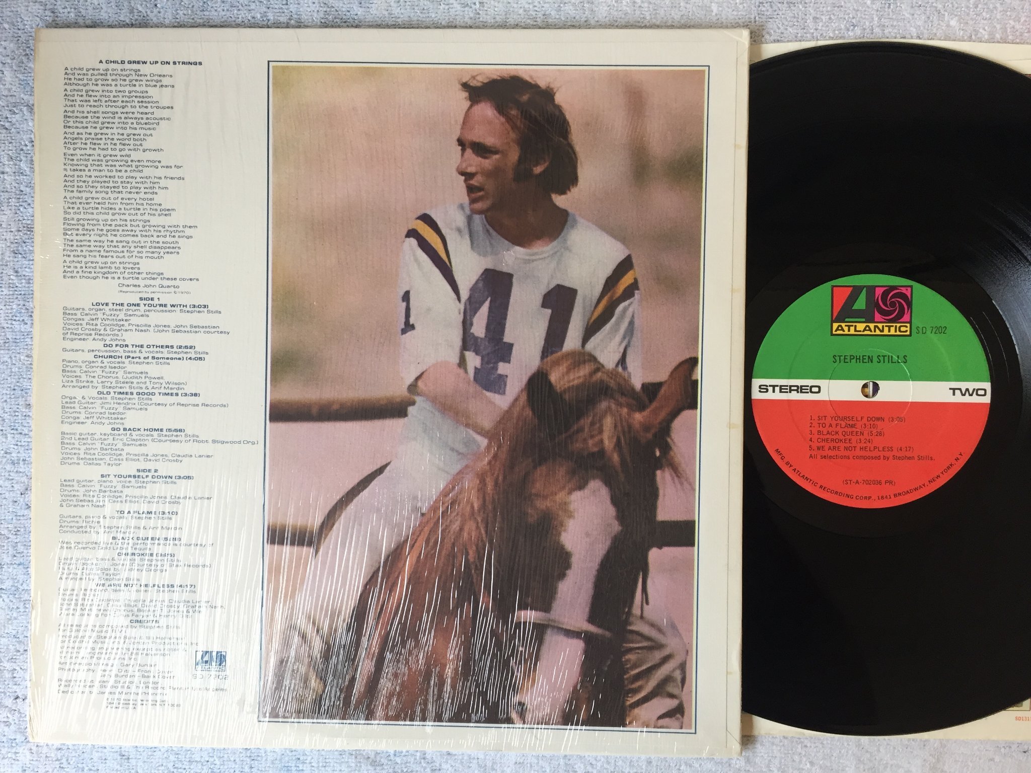 Omslagsbild för skivan STEPHEN STILLS s/t LP -70 US ATLANTIC SD 7202