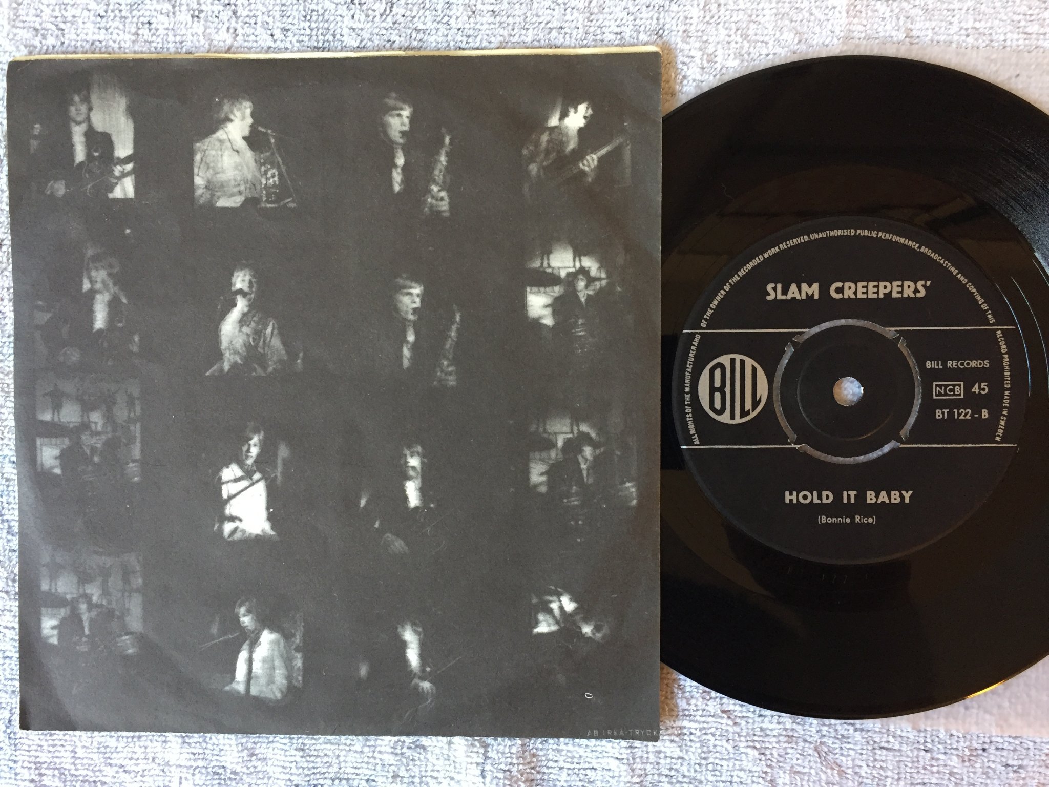 Omslagsbild för skivan SLAM CREEPERS it's saturday 7"single Swe BILL BT 122