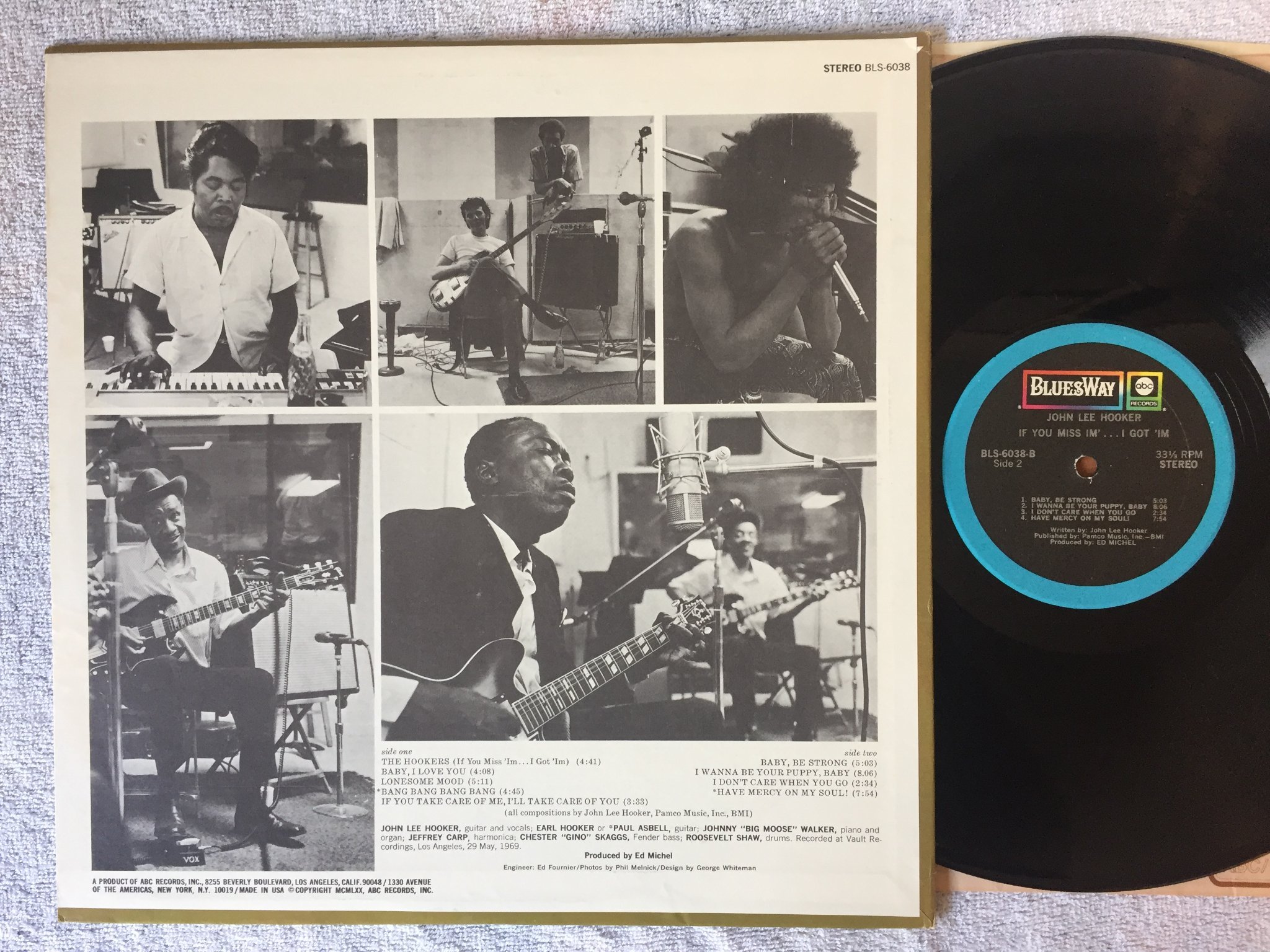 Omslagsbild för skivan JOHN LEE HOOKER if you miss Im'... LP -70 US BLUESWAY BLS-6038 blues
