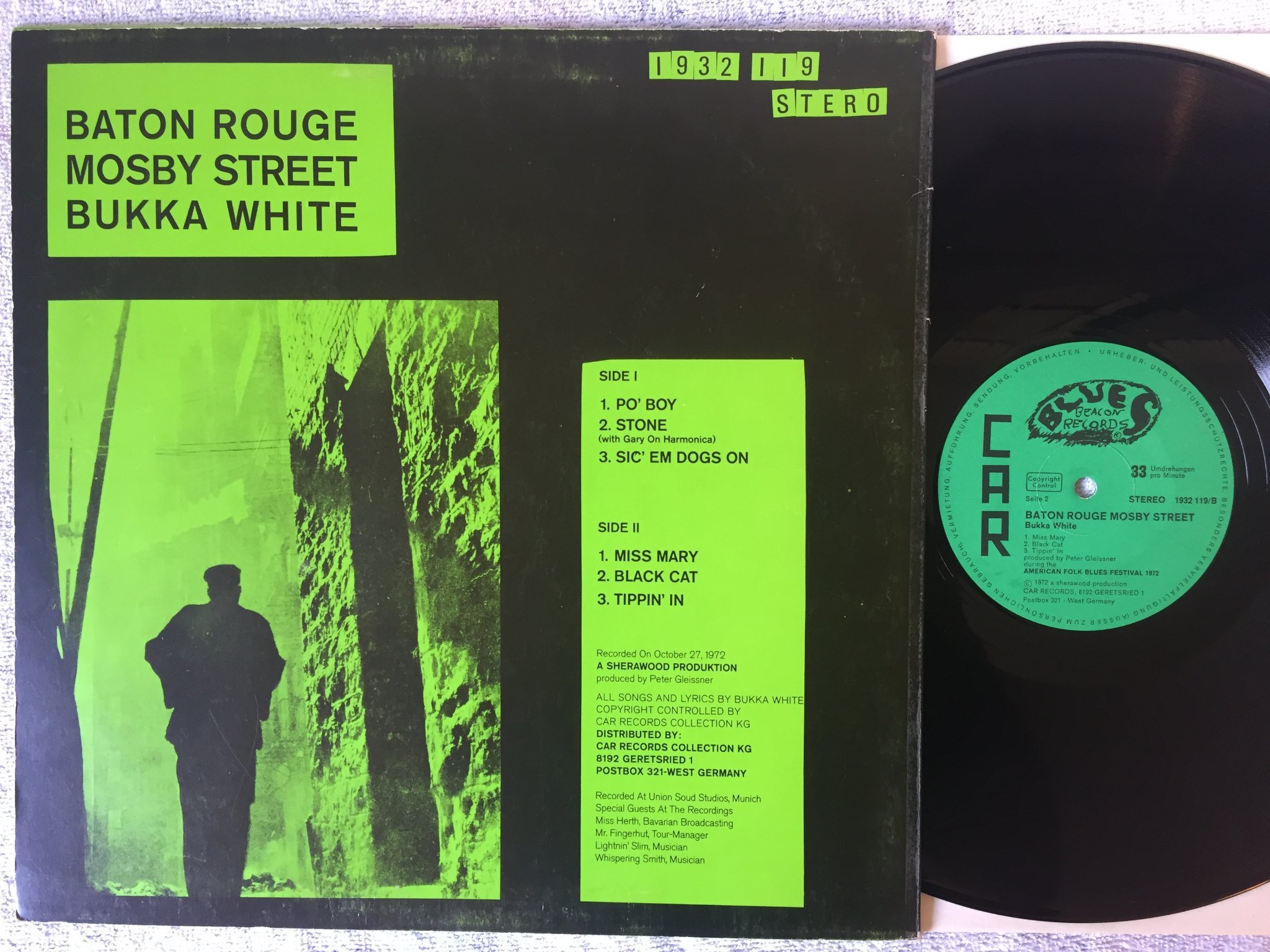 Omslagsbild för skivan ?BUKKA WHITE baton rouge mosby street LP -72 Ger BLUES BEACON 1932 119