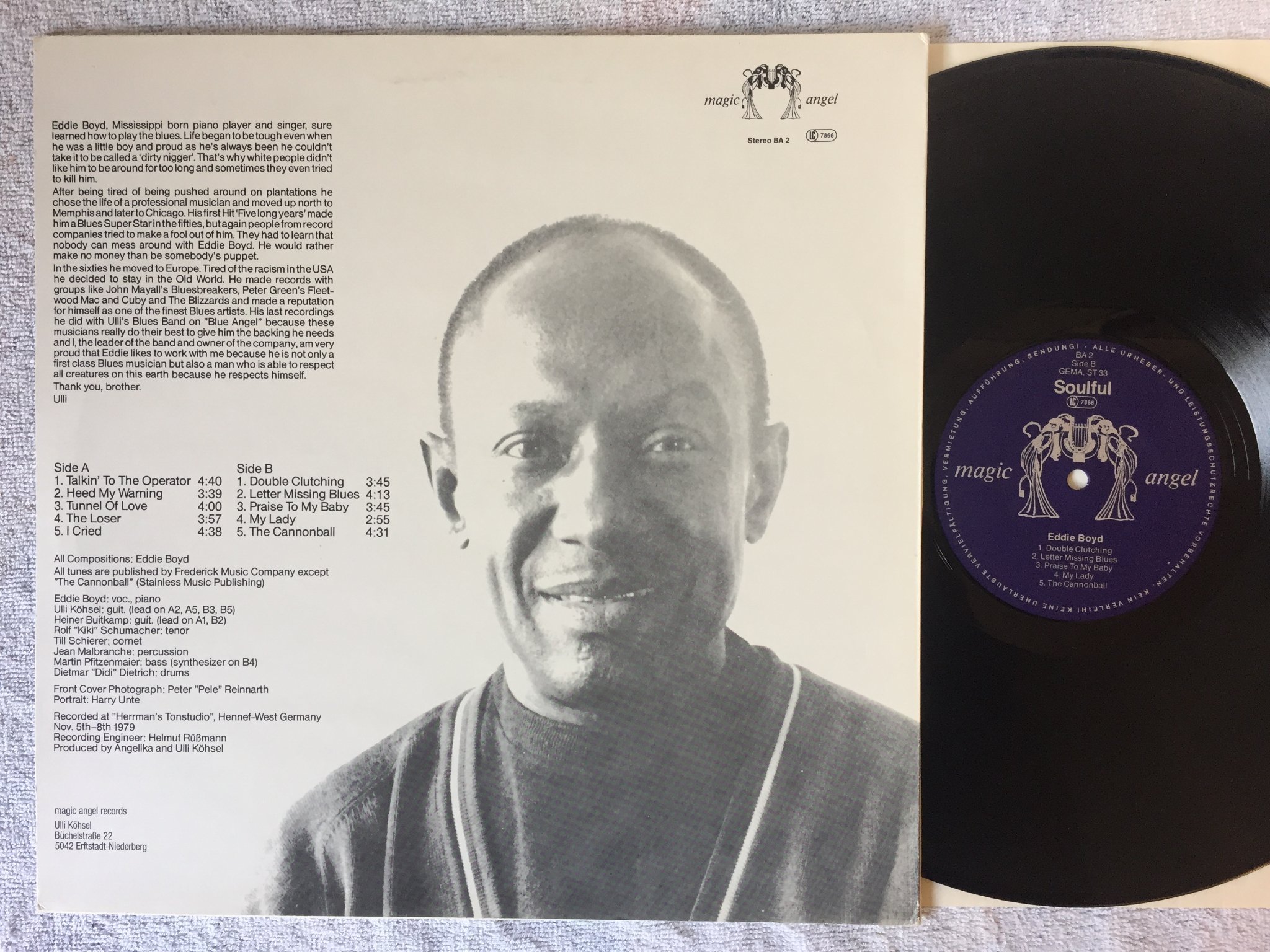 Omslagsbild för skivan EDDIE BOYD soulful LP -79 Ger MAGIC ANGEL BA 2 blues