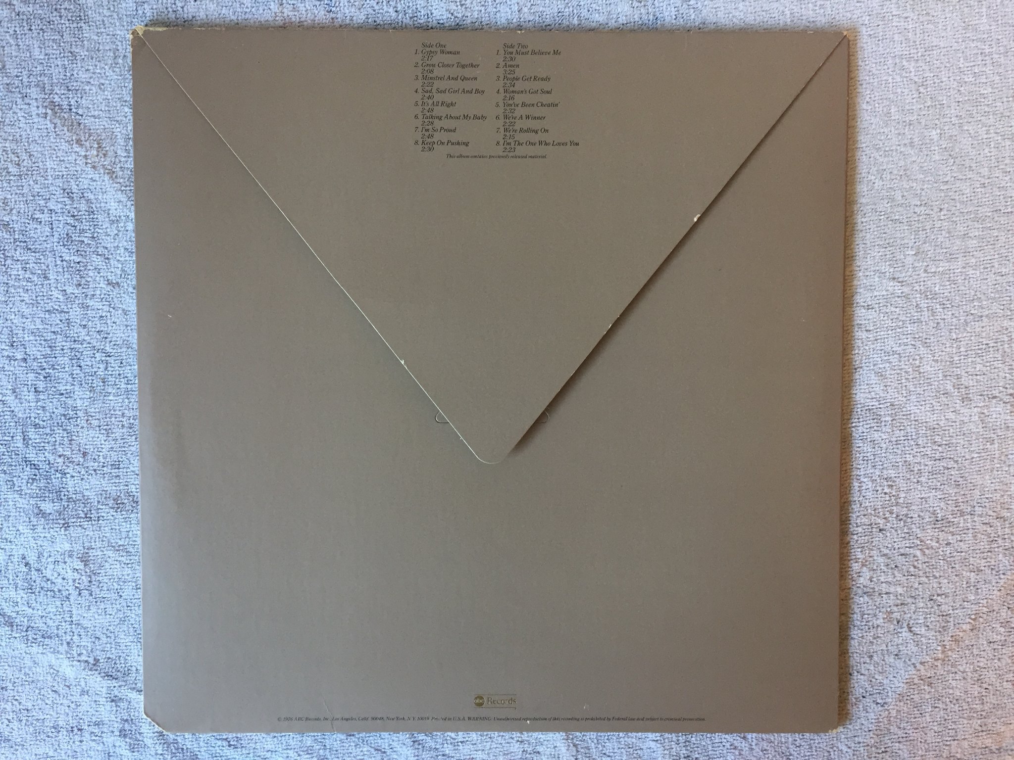 Omslagsbild för skivan CURTIS MAYFIELD & THE IMPRESSIONS abc collection LP US AC-30009