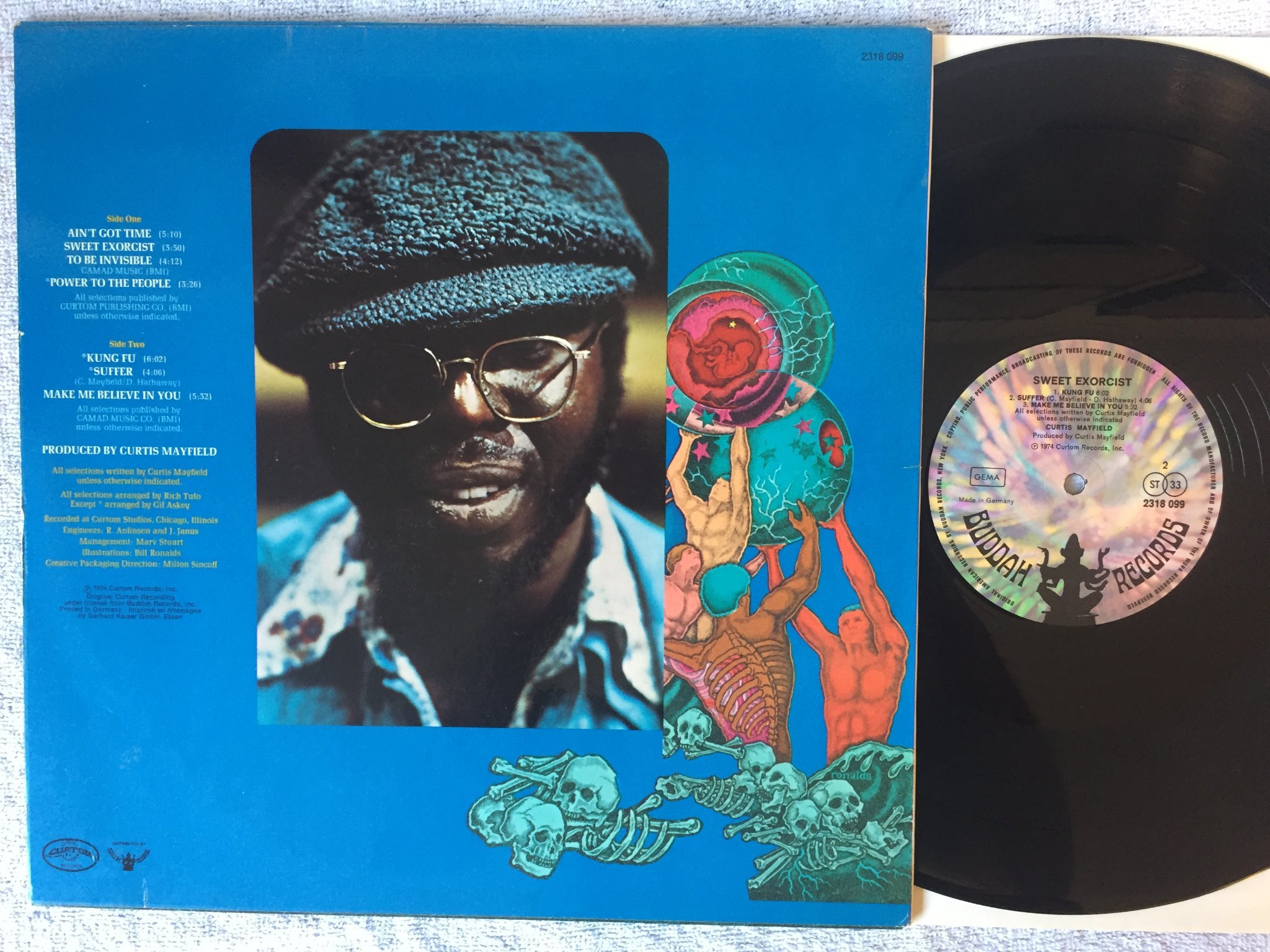Omslagsbild för skivan CURTIS MAYFIELD sweet exorcist LP GER buddah 2318099 