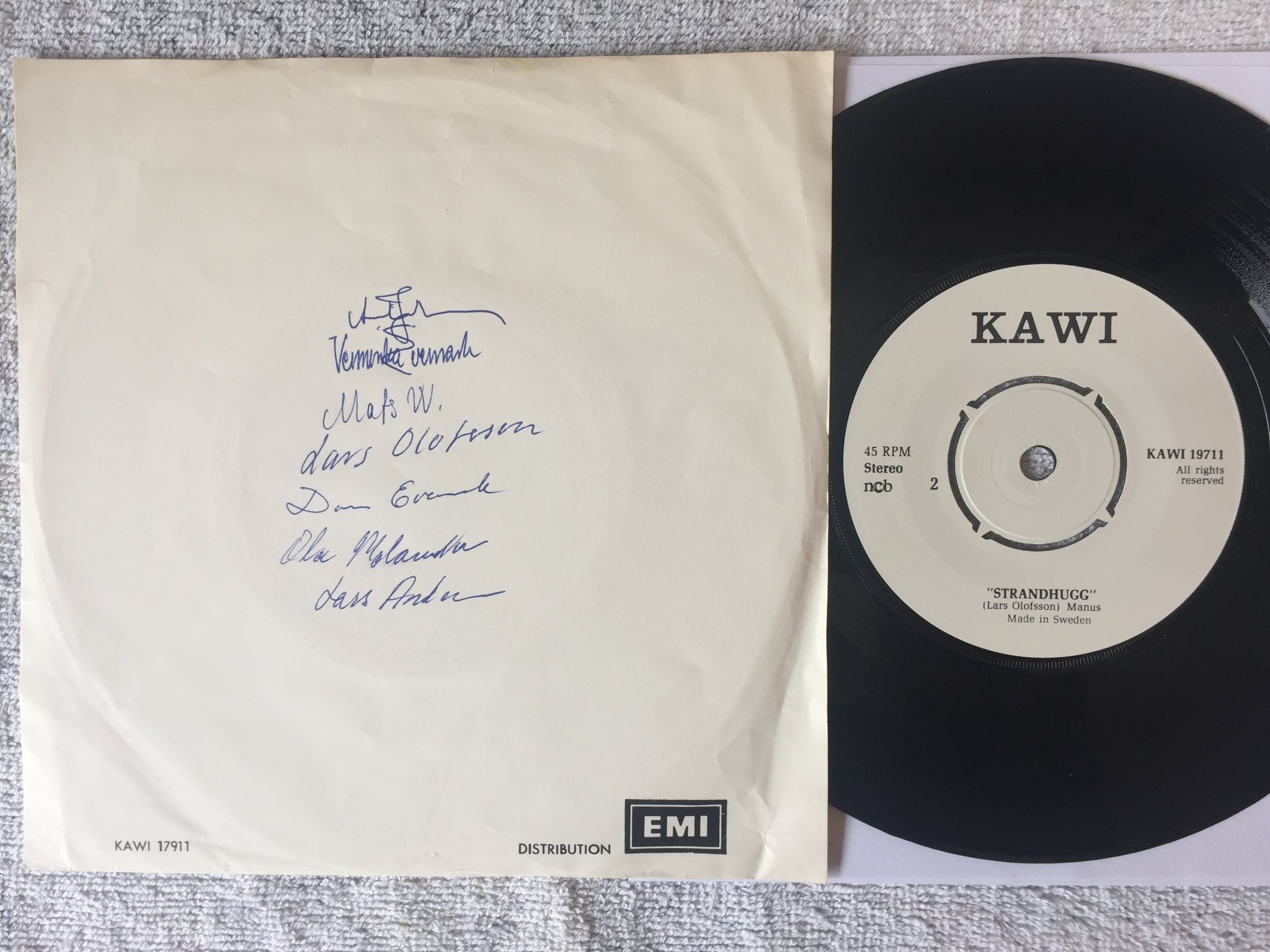 Omslagsbild för skivan CONTICI världsrekord 7"single Swe KAWI 19711 AOR soul