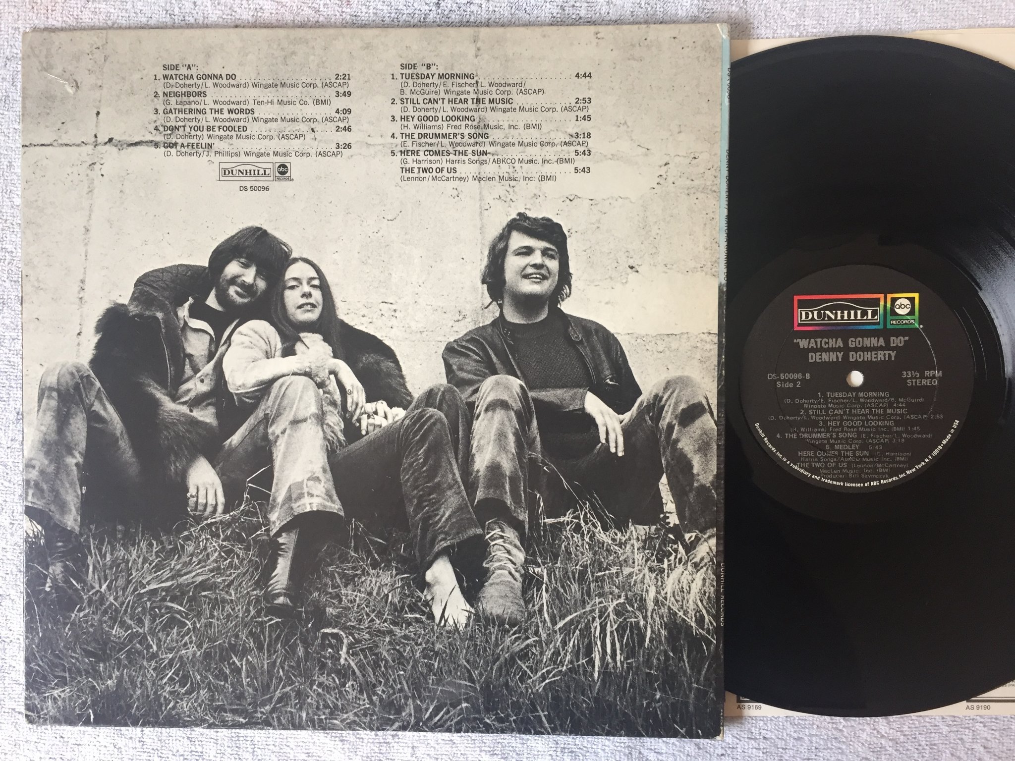 Omslagsbild för skivan DENNY DOHERTY watcha gonna do LP -71 US ABC/DUNHILL DS 50096