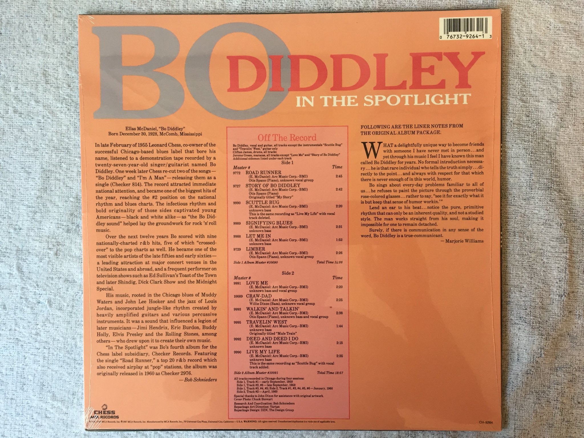 Omslagsbild för skivan BO DIDDLEY In The Spotlight LP -87 CHESS CH-9264 still sealed
