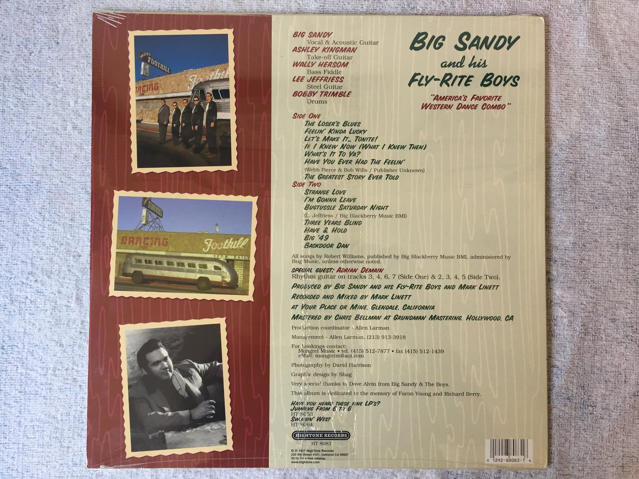 Omslagsbild för skivan BIG SANDY & HIS FLY-RITE BOYS Feelin' Kinda Lucky LP -97 ROCKABILLY still sealed