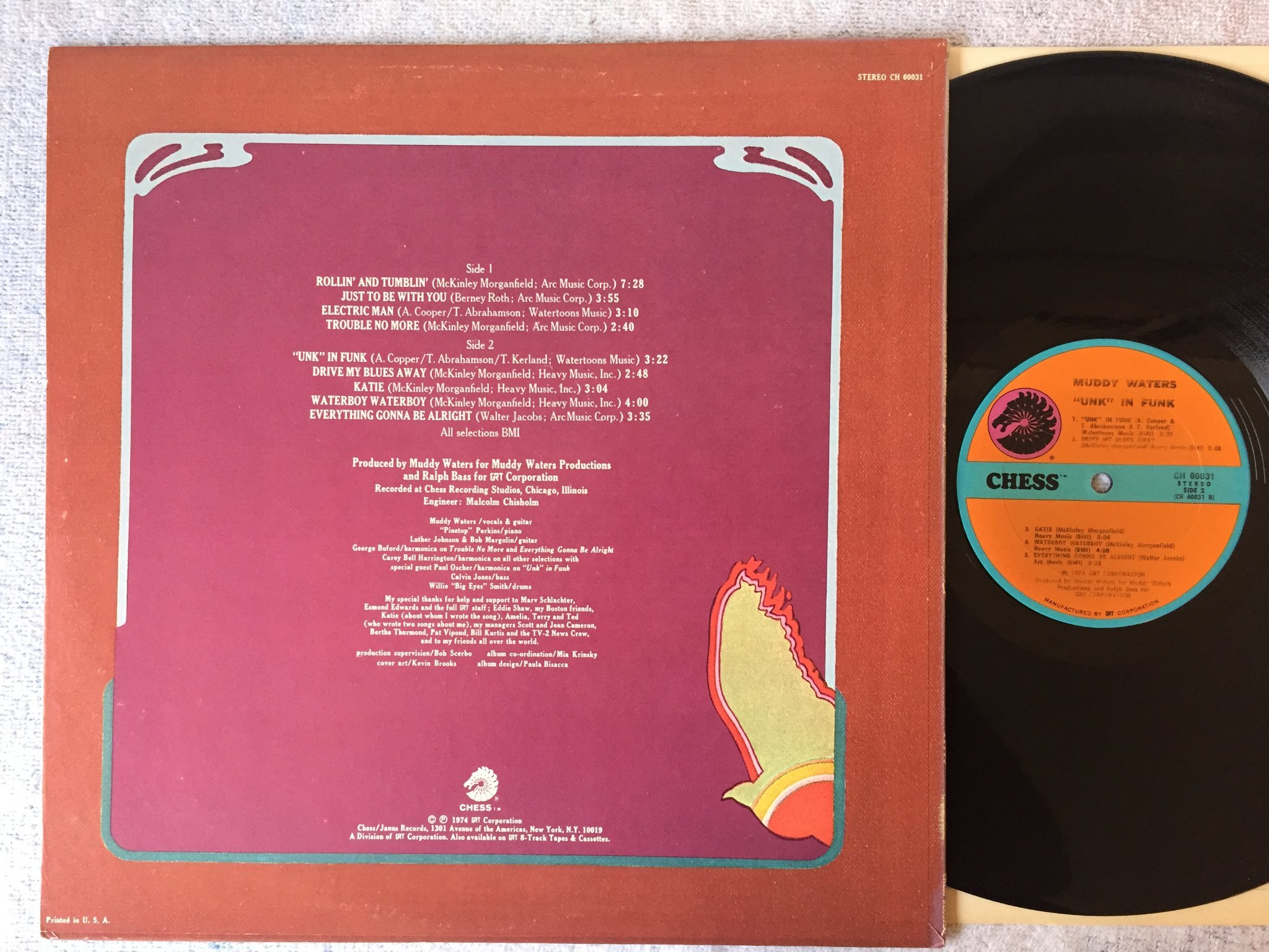 Omslagsbild för skivan MUDDY WATERS "unk" in funk LP -74 US CHESS CH 60031