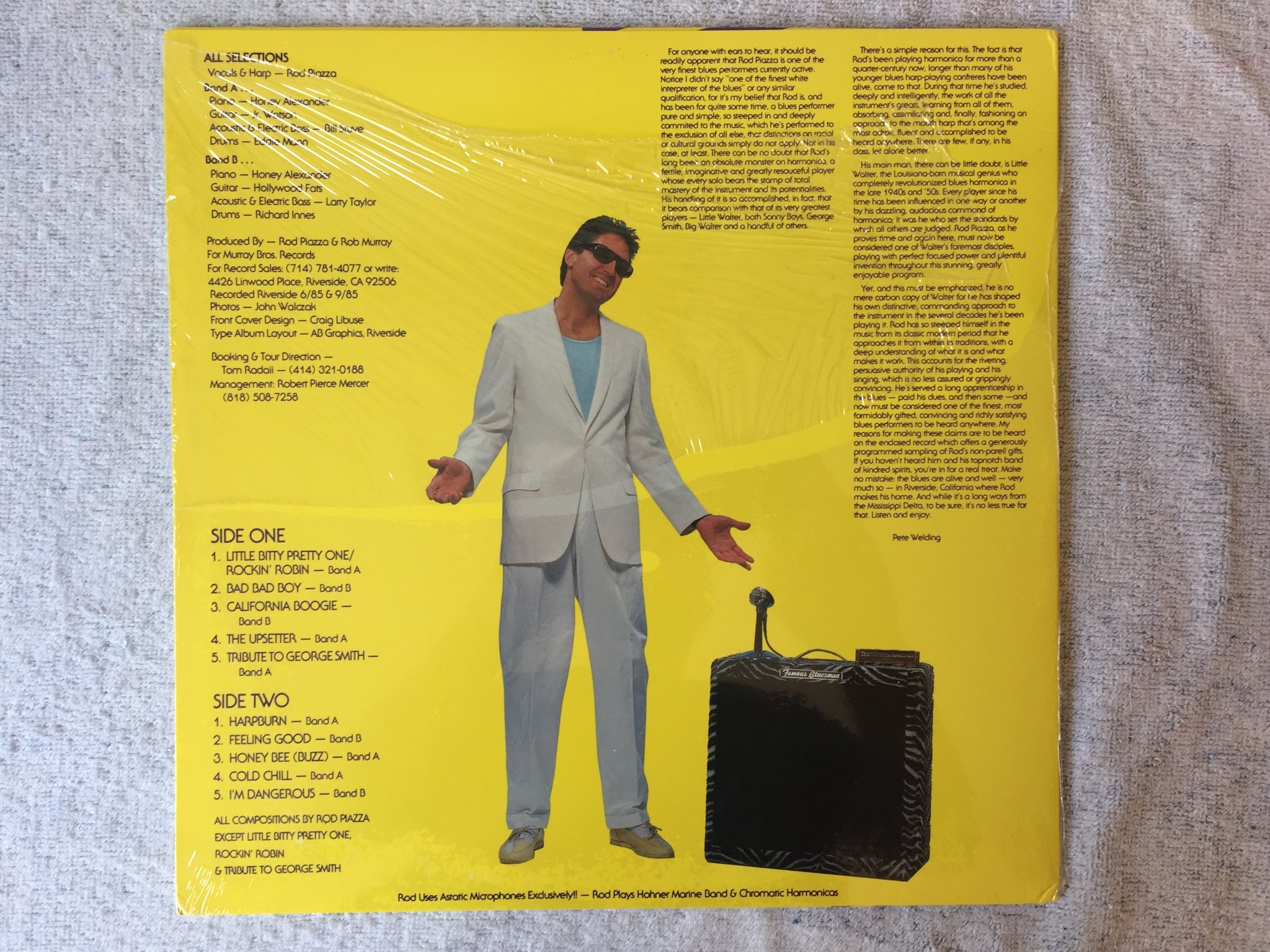 Omslagsbild för skivan ROD PIAZZA harpburn LP -86 US MURRAY MB-1008