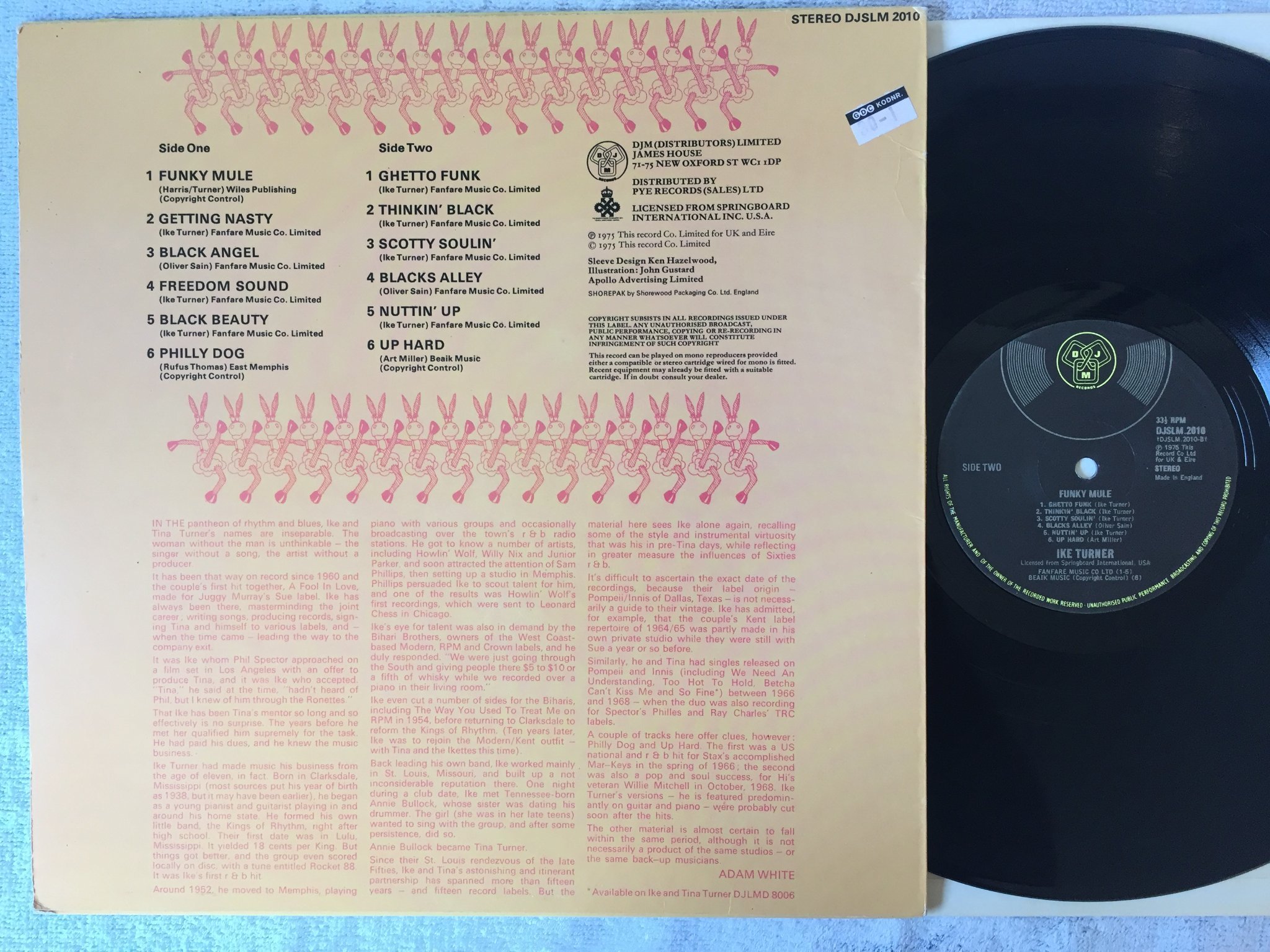 Omslagsbild för skivan IKE TURNER funky mule LP -75 UK DJM DJSLM 2010
