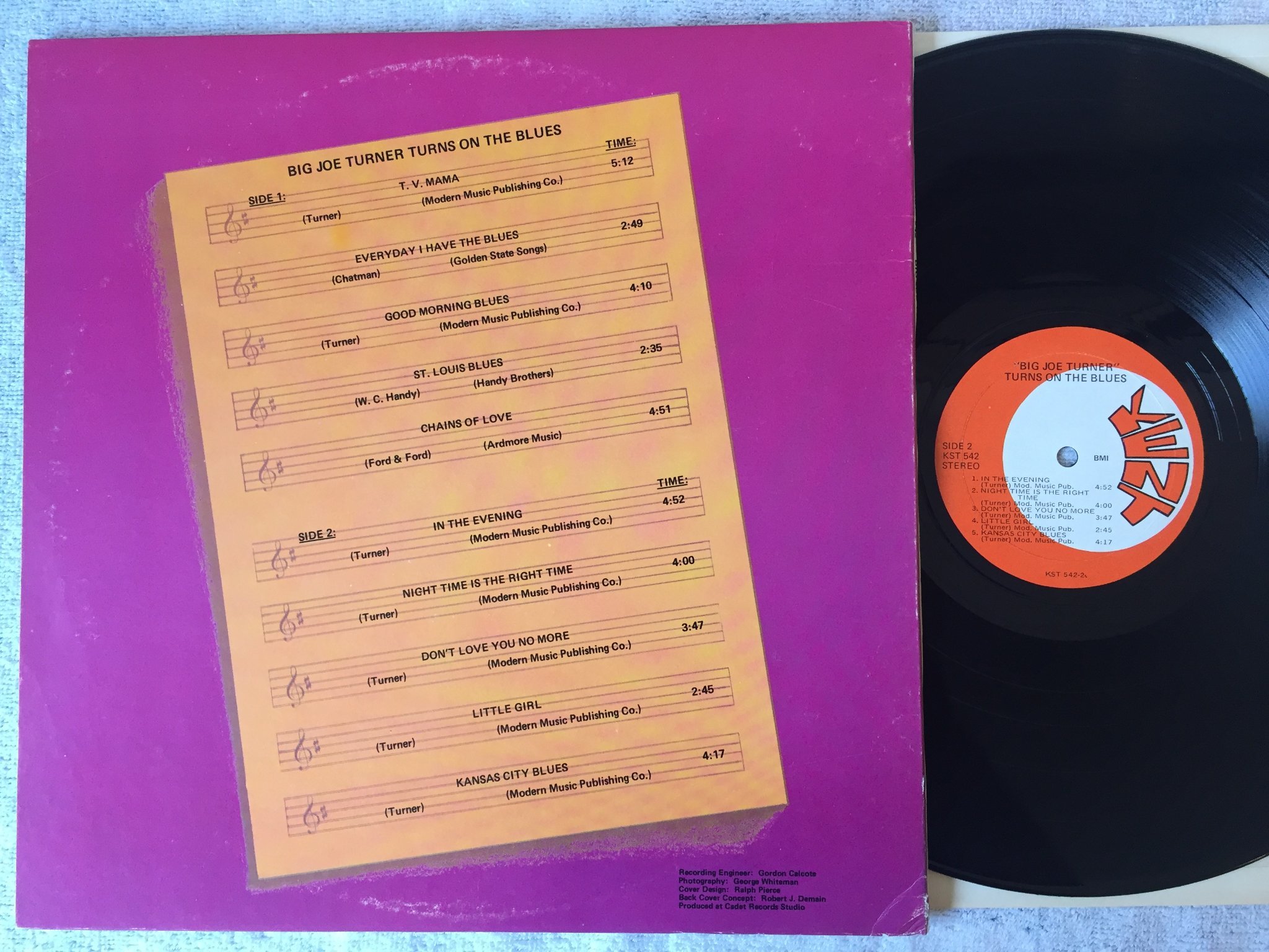 Omslagsbild för skivan BIG JOE TURNER turns on the blues LP US KENT KST 542