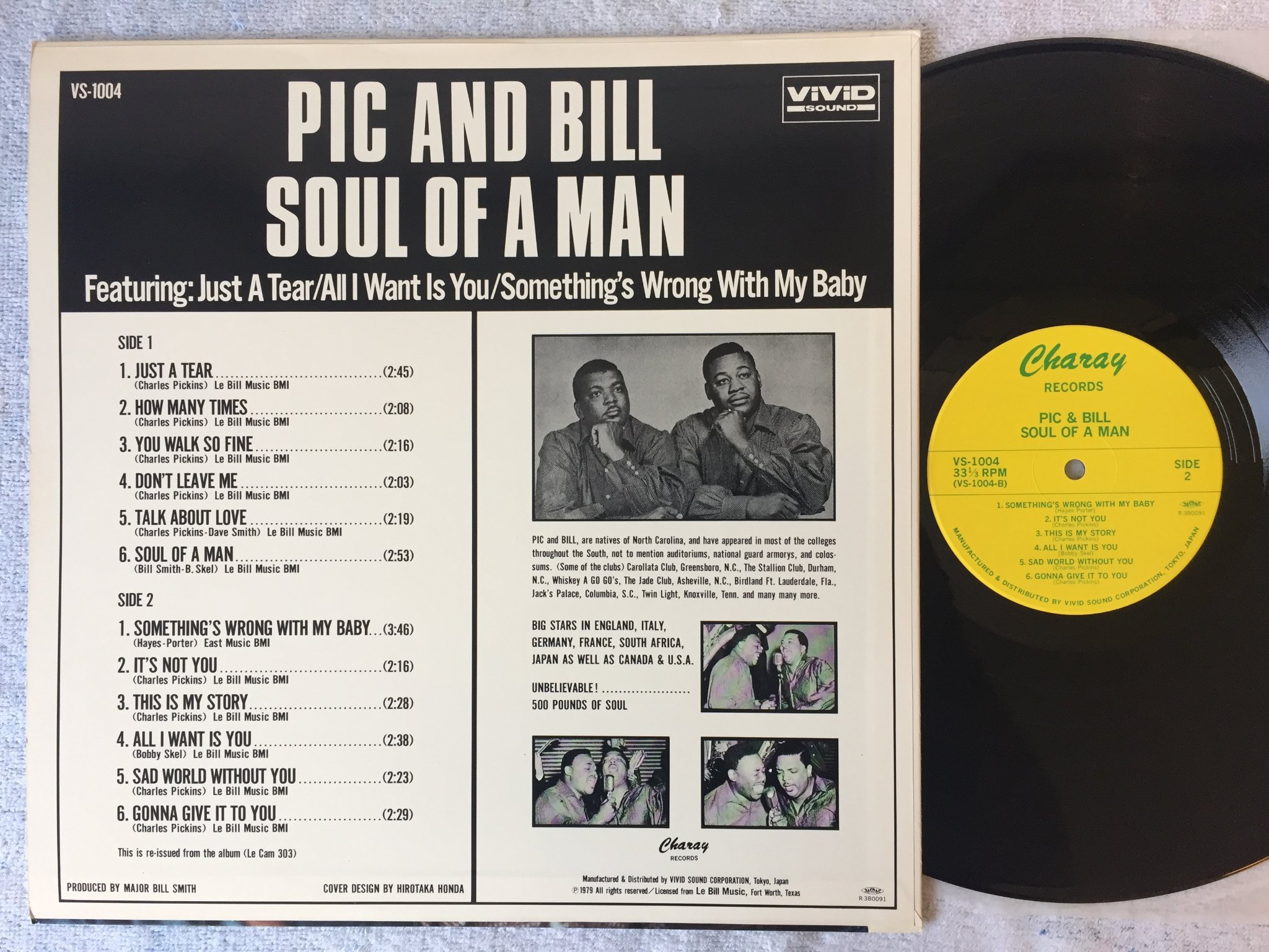 Omslagsbild för skivan PIC & BILL soul of a man LP -79 Japan VIVID SOUND VS-1004?