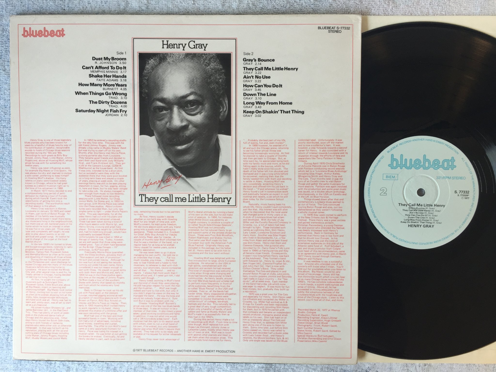 Omslagsbild för skivan HENRY GRAY they call me little Henry LP -77 UK BLUEBEAT S-77332