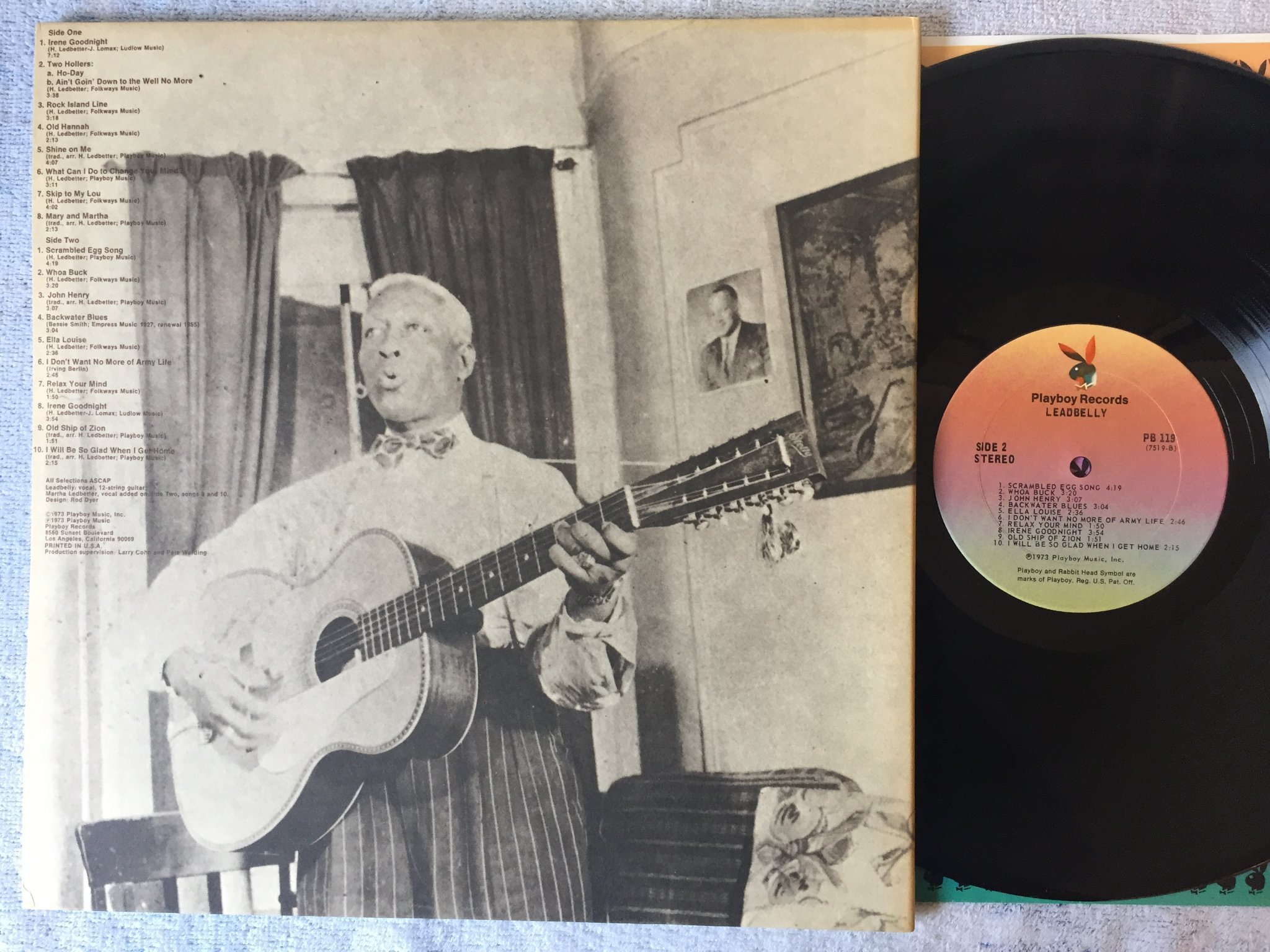 Omslagsbild för skivan LEDBELLY s/t LP -73 US PLAYBOY PB 119 