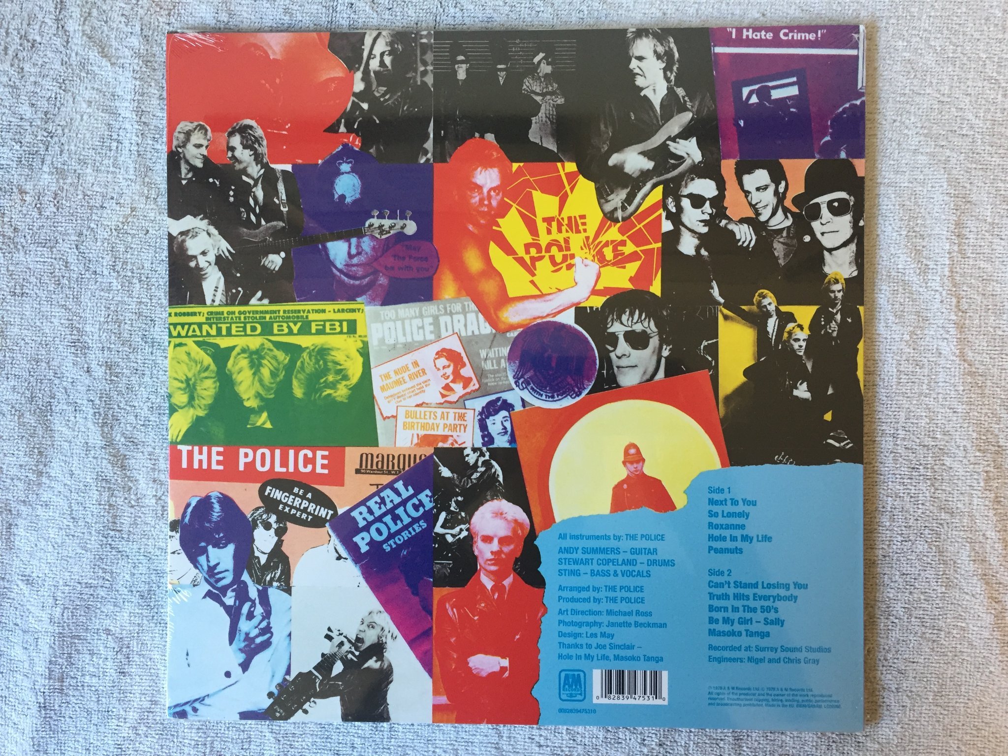 Omslagsbild för skivan THE POLICE Outlandos D’Amour LP re 2014 BACK TO BLACK still sealed