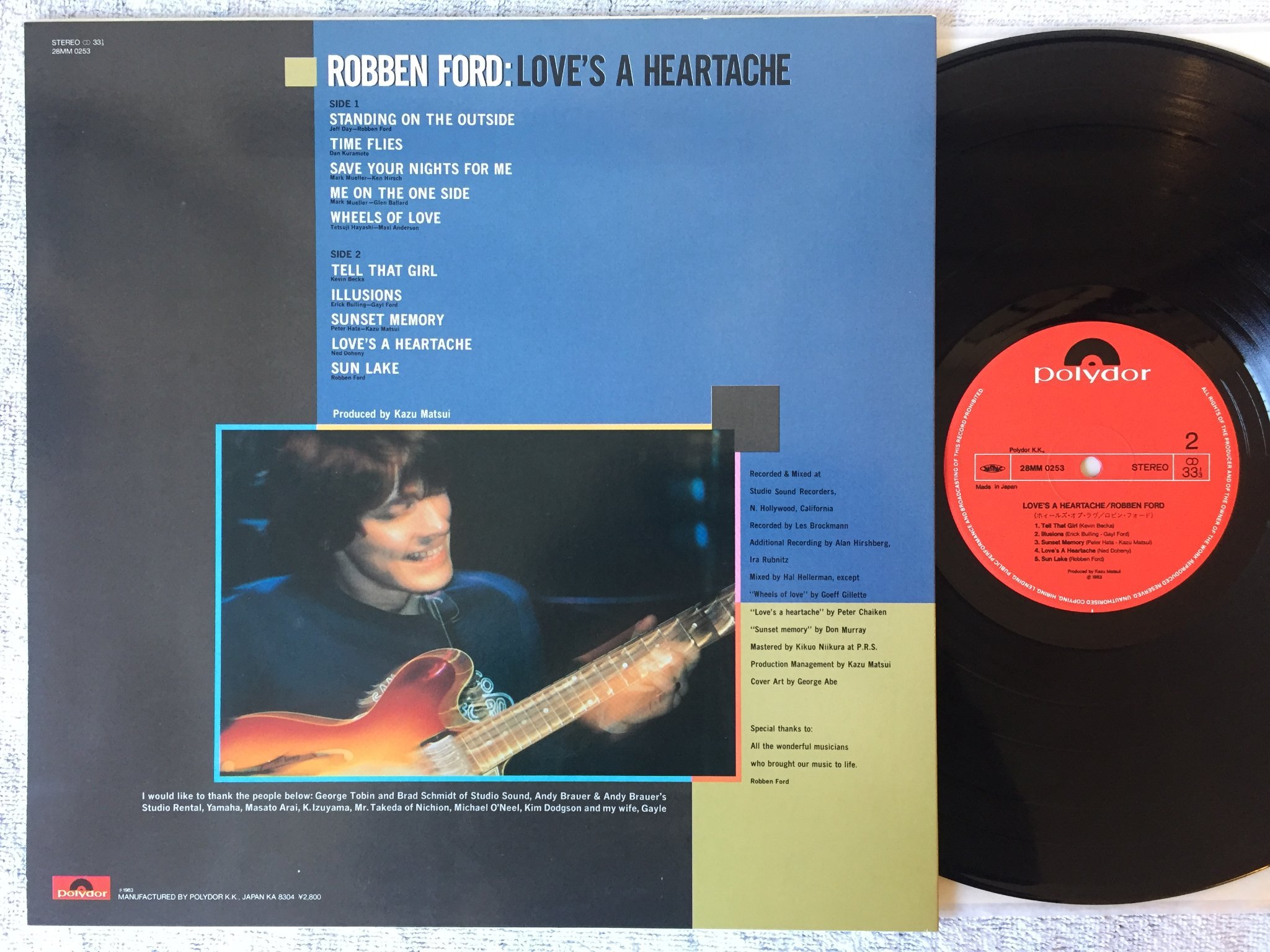 Omslagsbild för skivan ROBBEN FORD Love's A Heartache LP -83 Japan POLYDOR 28MM 0253