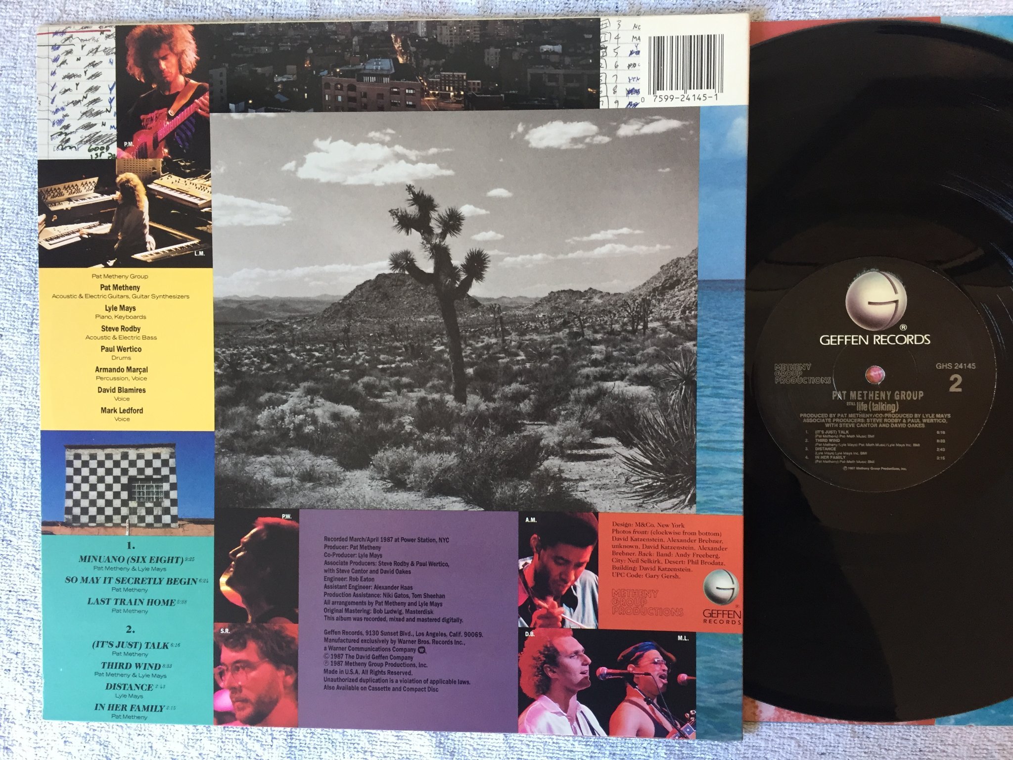 Omslagsbild för skivan PAT METHENY GROUP still life (talking) LP -87 US GEFFEN GHS 24145