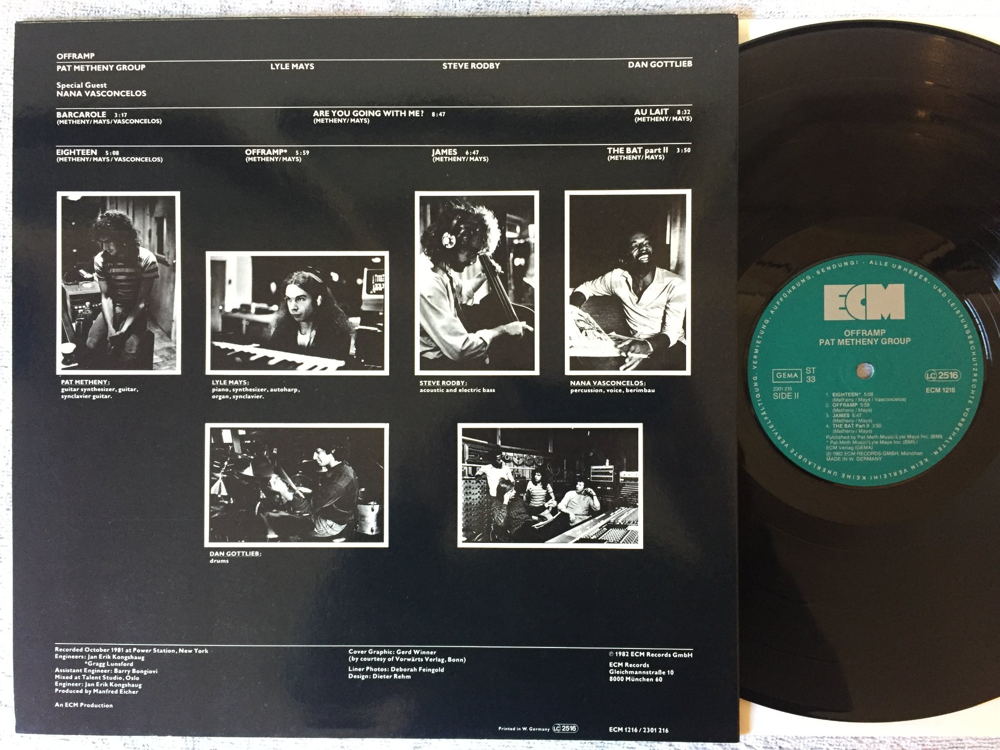 Omslagsbild för skivan PAT METHENY GROUP Offramp LP -82 Ger ECM 1216