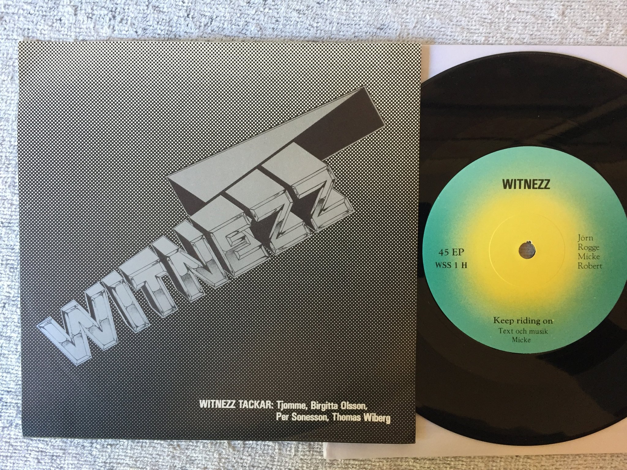 Omslagsbild för skivan WITNEZZ let us rock you tonight 7"single private hardrock WSS 1