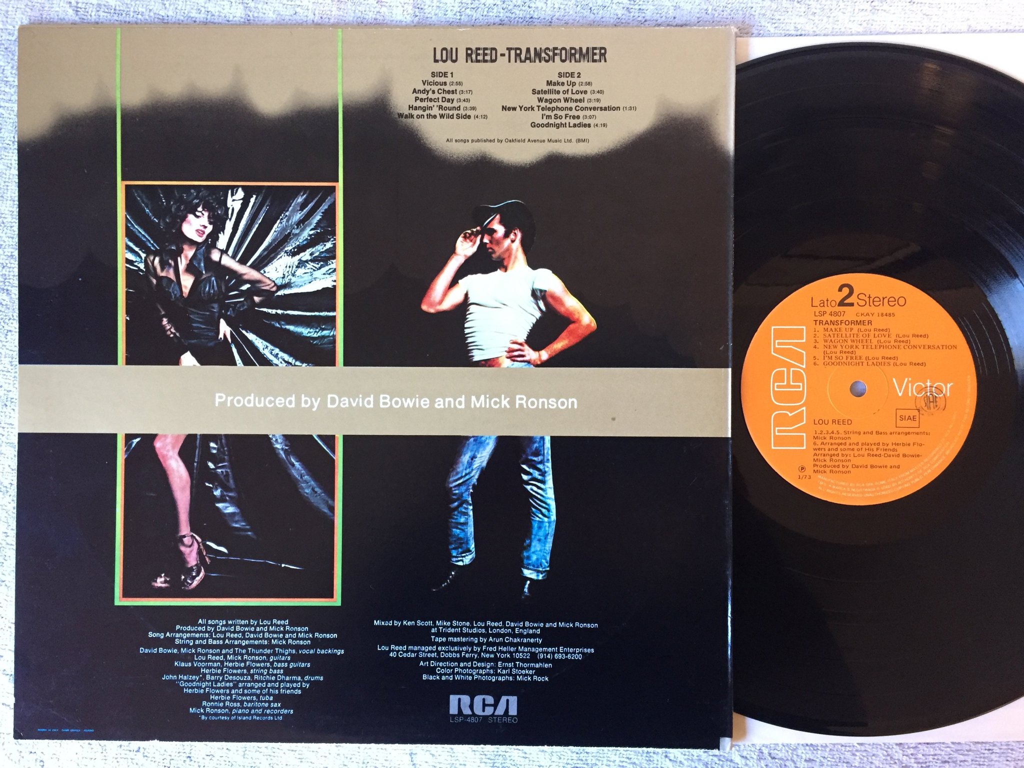 Omslagsbild för skivan LOU REED transformer LP -73 Ita RCA LSP 4807 