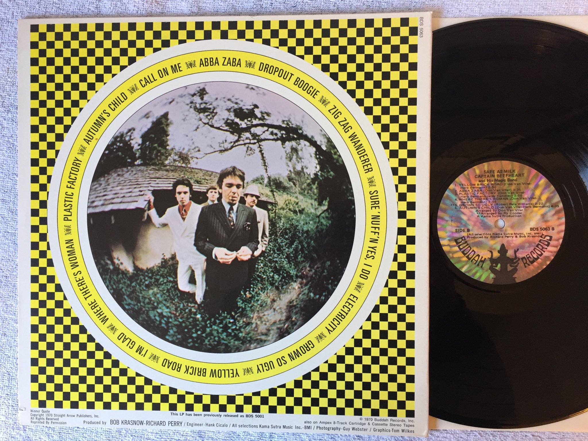 Omslagsbild för skivan CAPTAIN BEEFHEART safe as milk LP re US BUDDAH BDS 5063