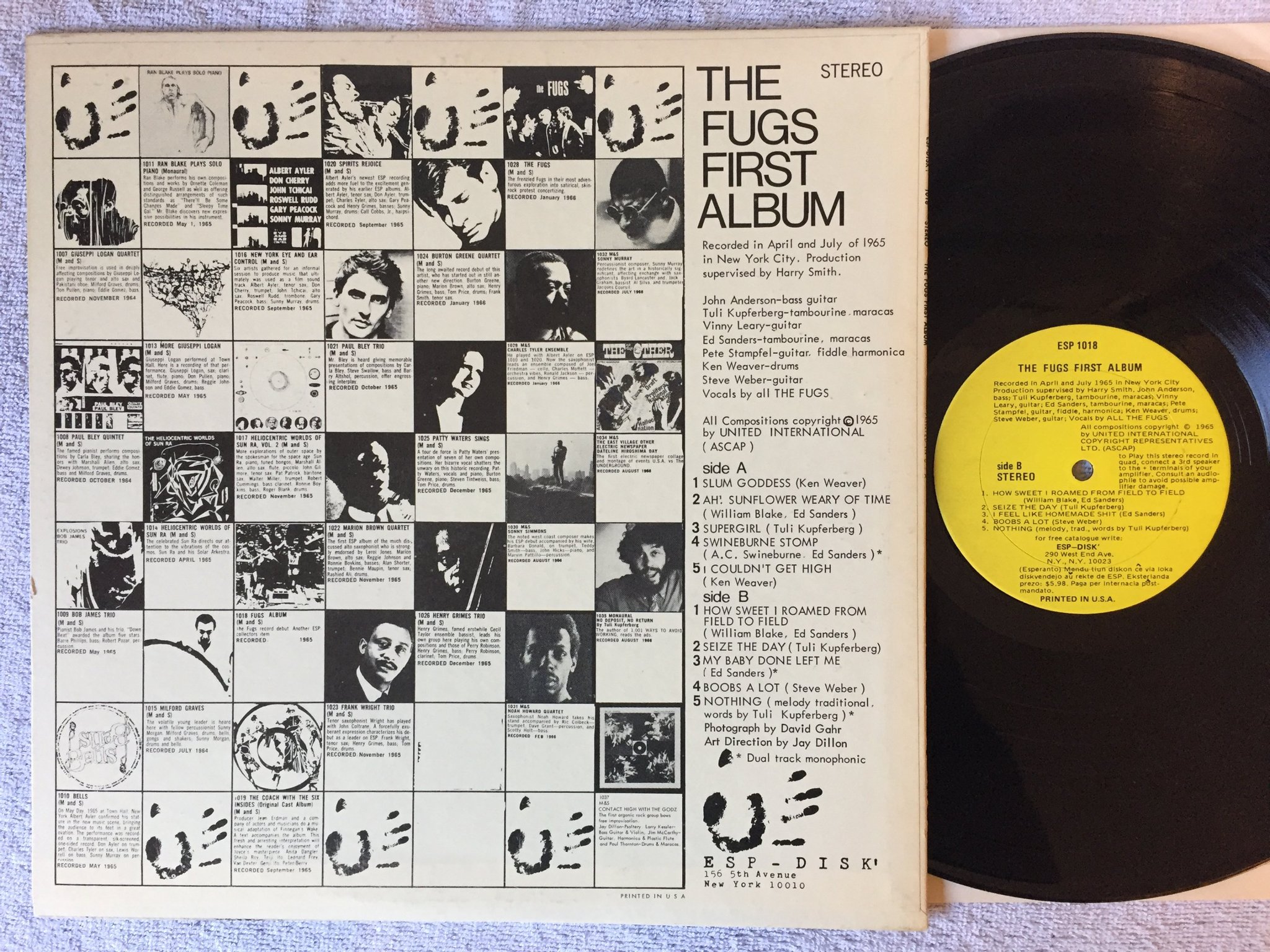 Omslagsbild för skivan THE FUGS first album LP US ESP-DISK ESP 1018