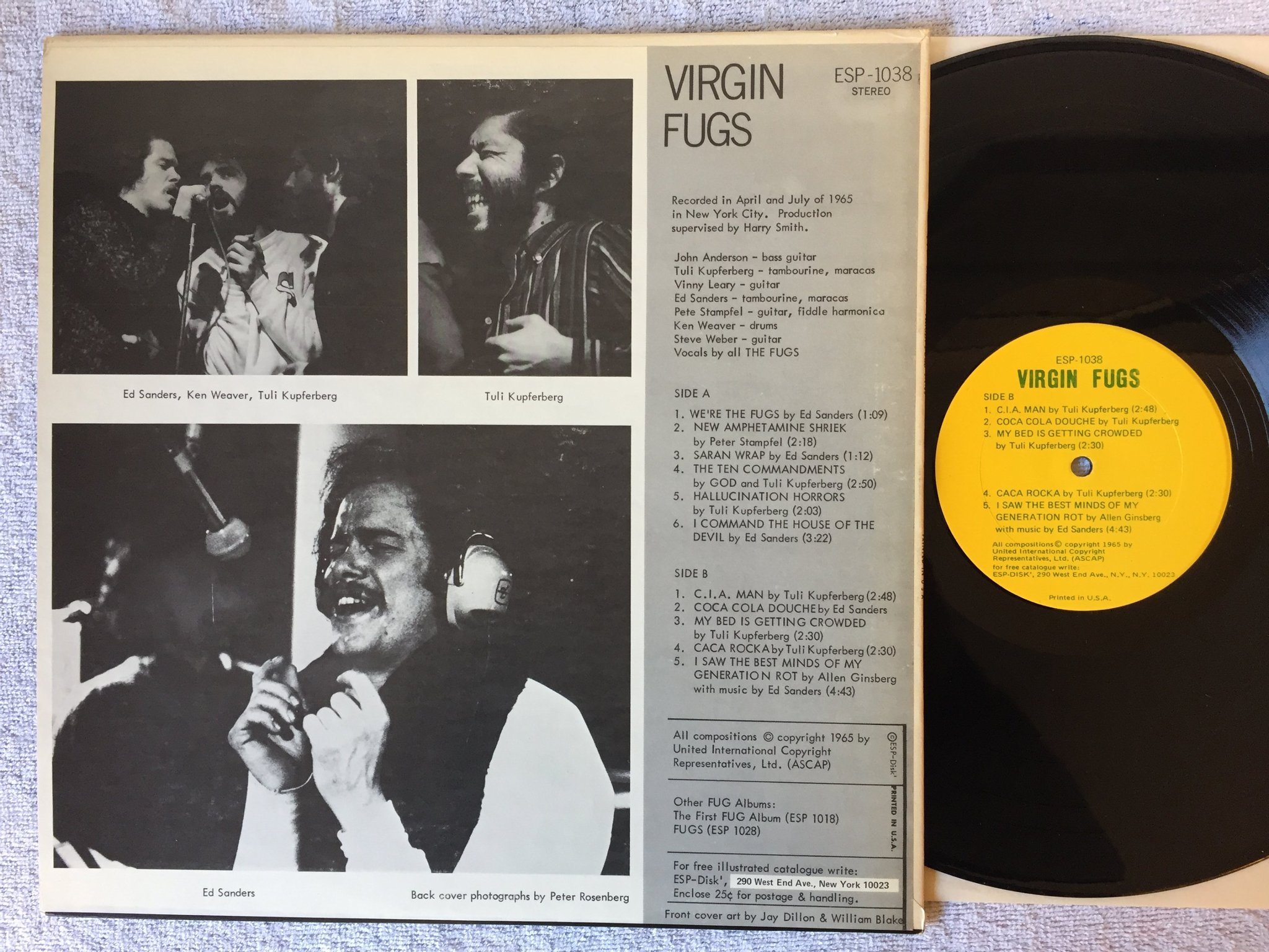 Omslagsbild för skivan THE FUGS virgin fugs LP US ESP-DISK ESP 1038